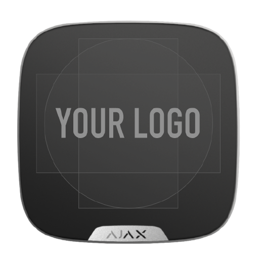 Brandplate for StreetSiren DoubleDeck Schwarz - mit eigenem Logo