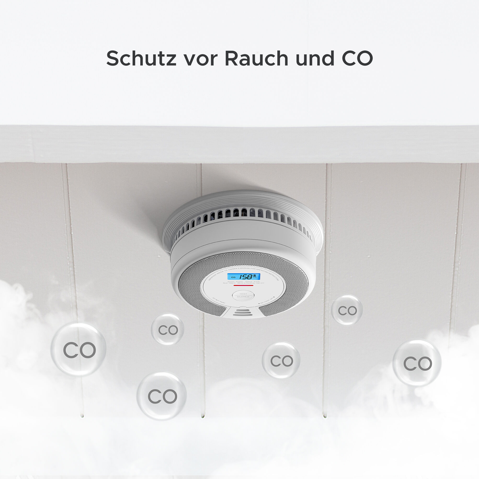 X-Sense SC07-W Funk-Rauch- & CO-Melder mit LCD
