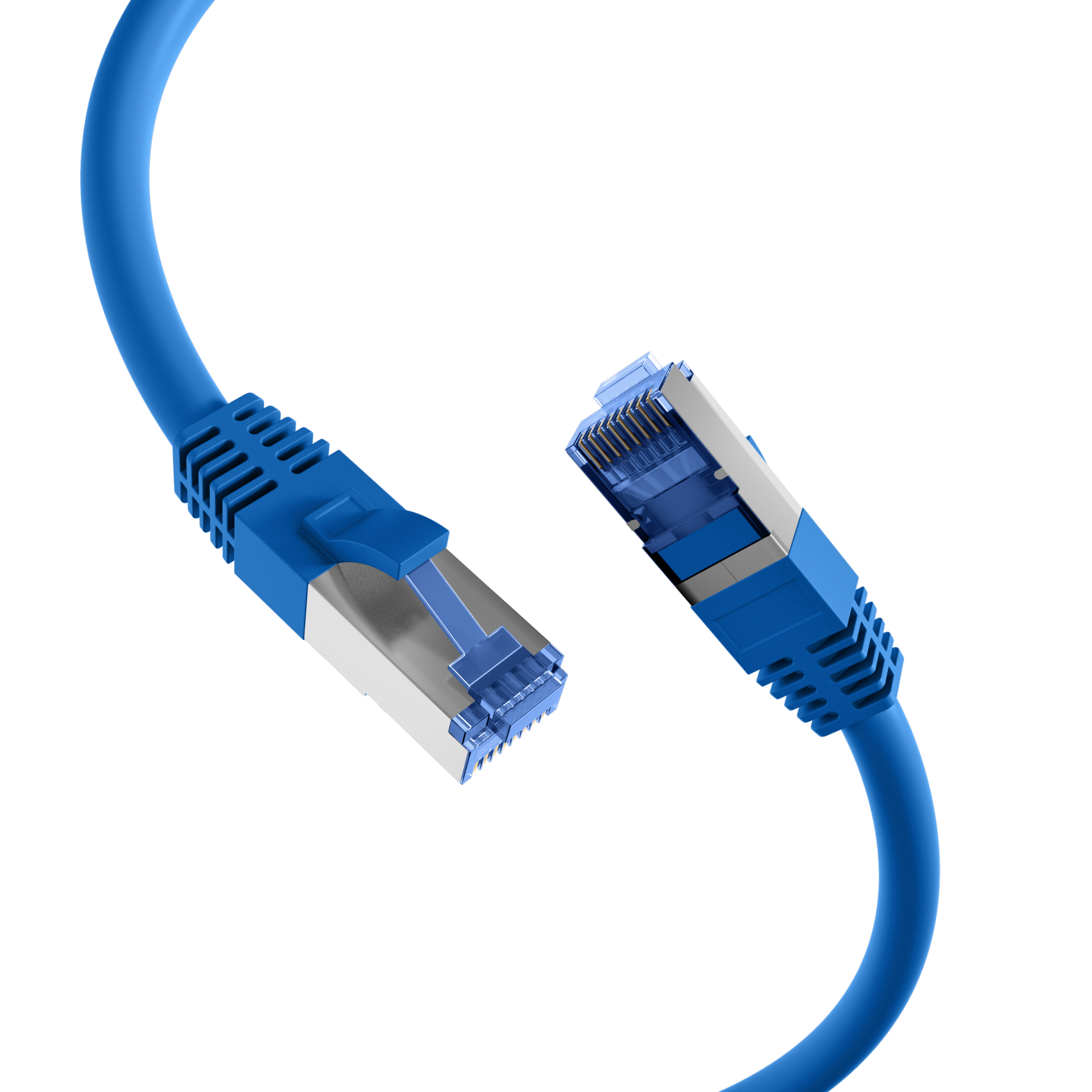 EPS RJ45 Patchkabel Cat.6A S/FTP TPE Cat.7 Rohkabel blau 0,5m EPS RJ45 Patchkabel Cat.6A S/FTP TPE Cat.7 Rohkabel blau 0,5m Detailansicht Bild 4 | EPS