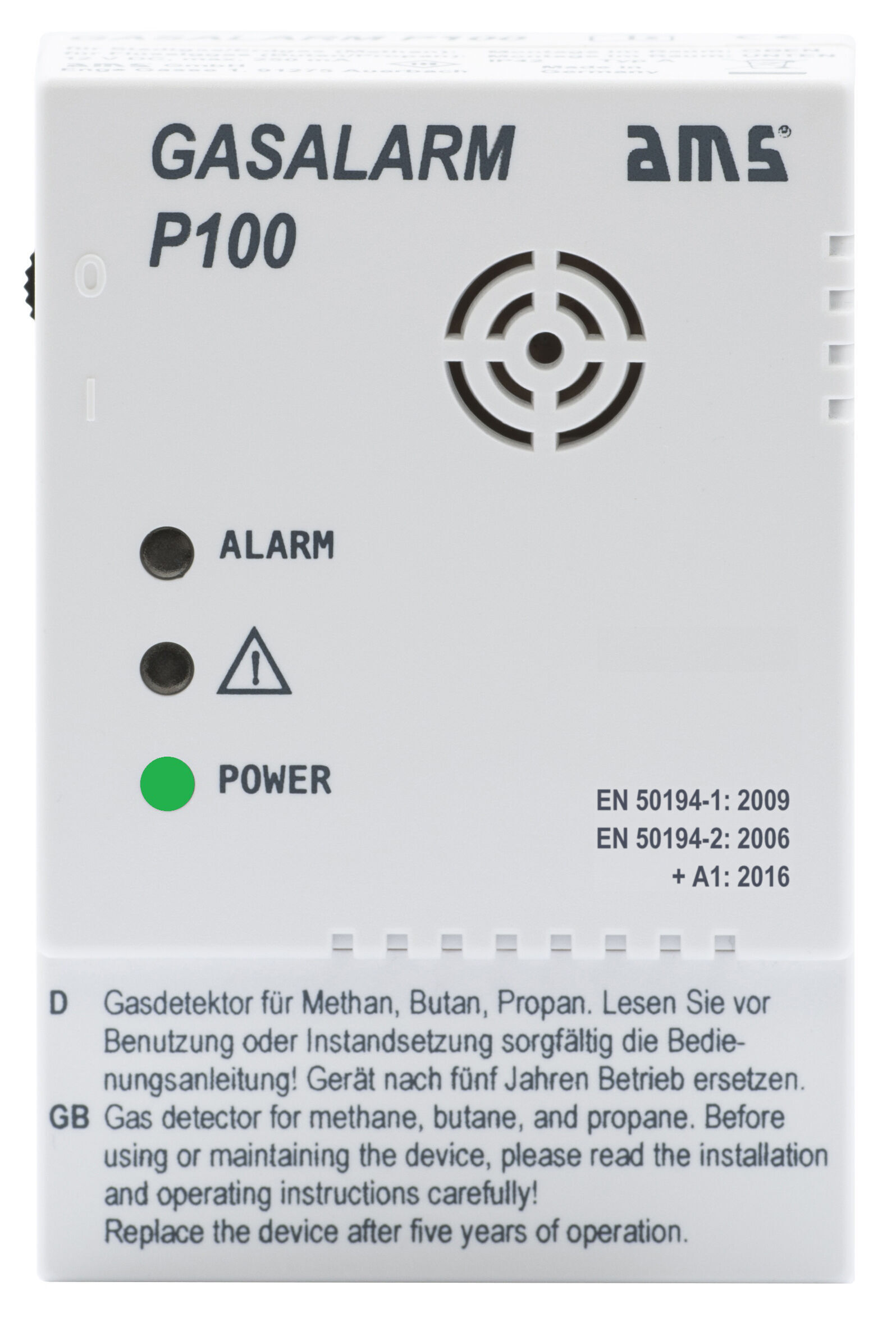 Gas Alarm P100 Gasmelder 12V mit Schaltausgang