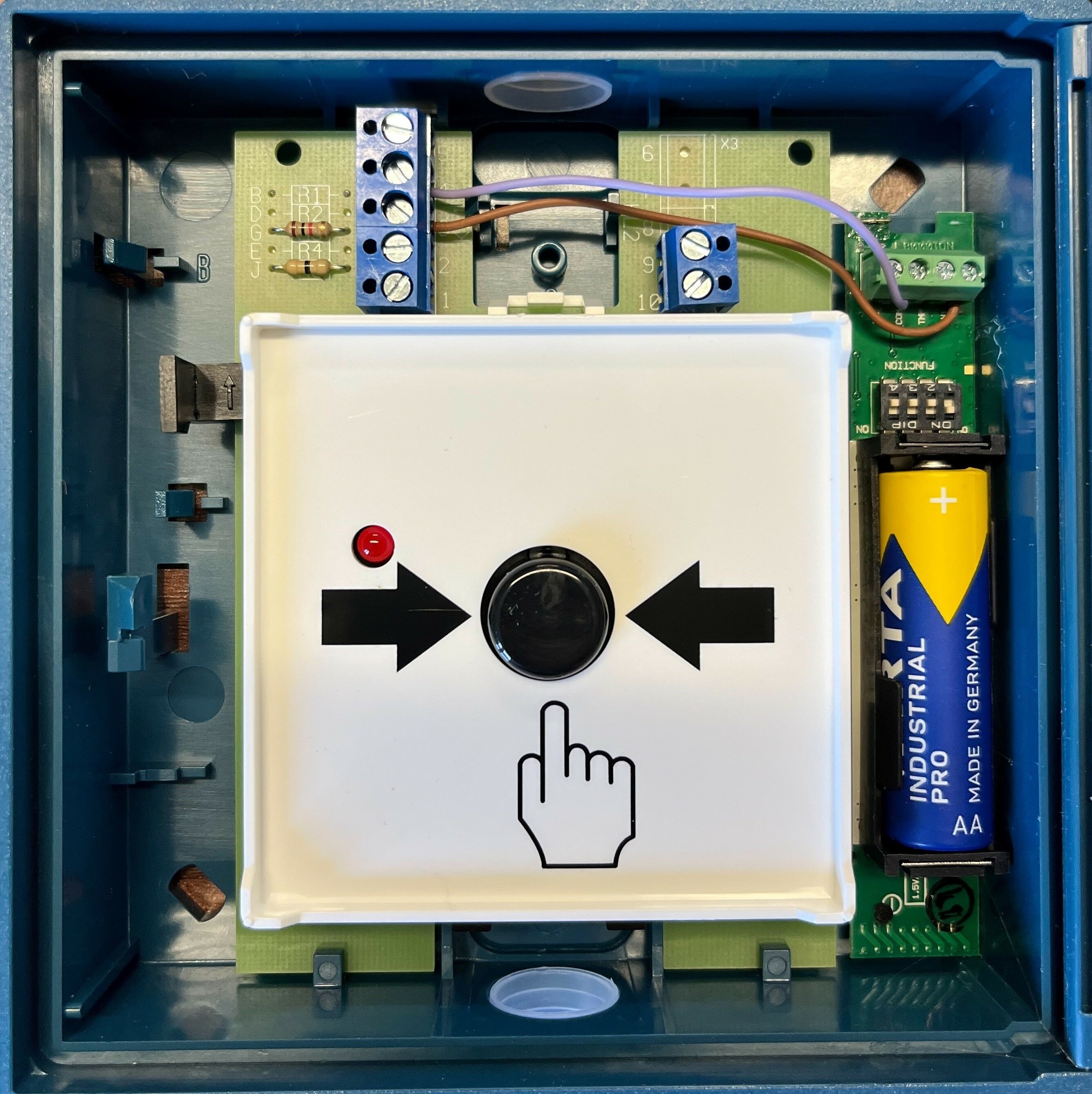 Jablotron JA-DKM-F100 Funk-Druckknopfmelder Jablotron JA-DKM-F100 Funk-Druckknopfmelder Detailansicht Bild 2 | EPS