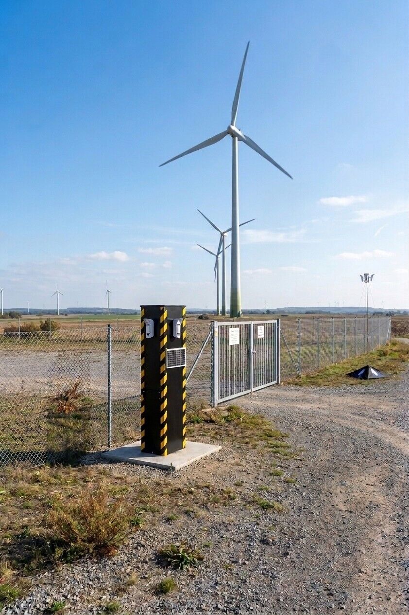 Ajax Mini-Tower mit Solarpanel