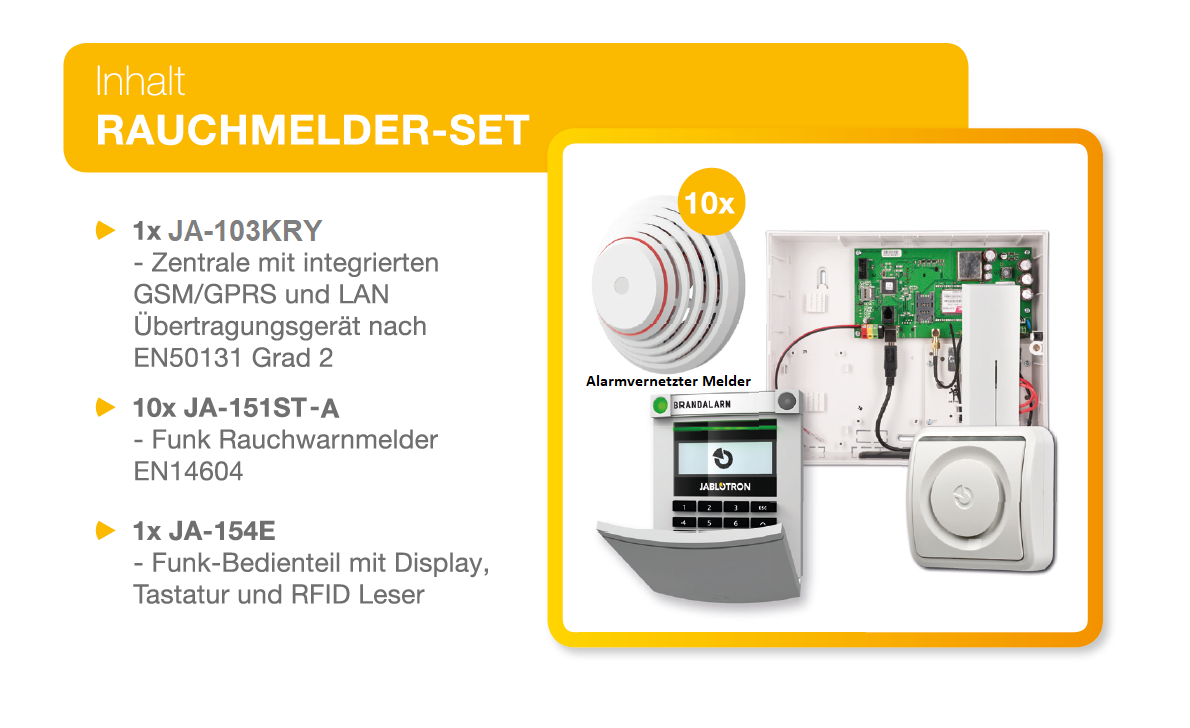 Jablotron JA-100Fire-A-Alarm-Kit-Alarmvernetzt Detailansicht Bild 2 | EPS