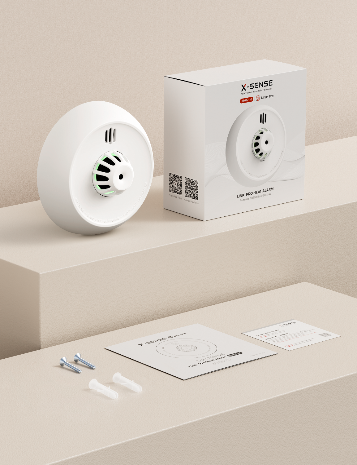 X-Sense XH02-M Funk-Hitzemelder, 10-Jahres-Batterie
