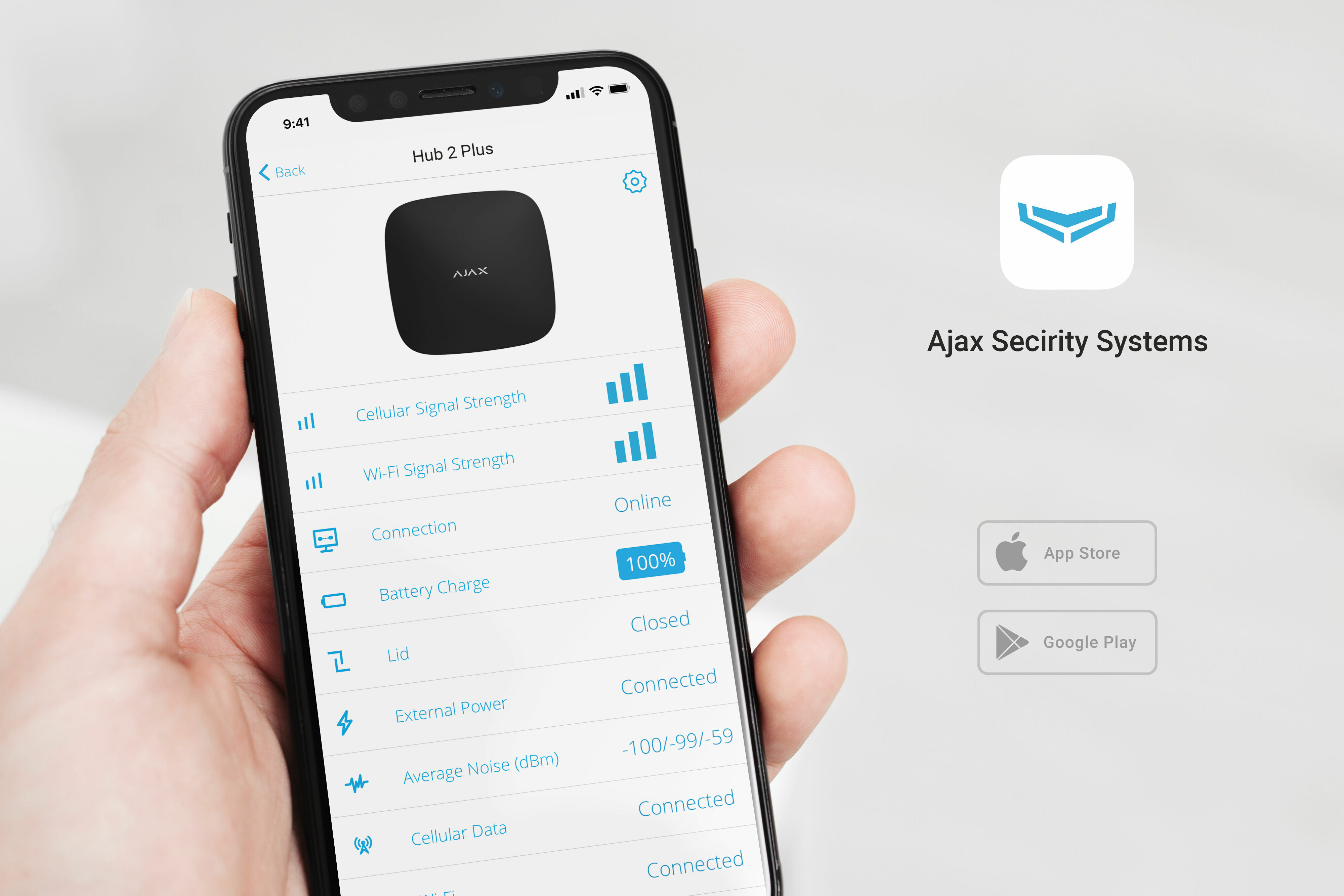 Ajax Hub 2 Plus Jeweller Schwarz Ajax Hub 2 Plus Jeweller Schwarz Detailansicht Bild 8 | EPS