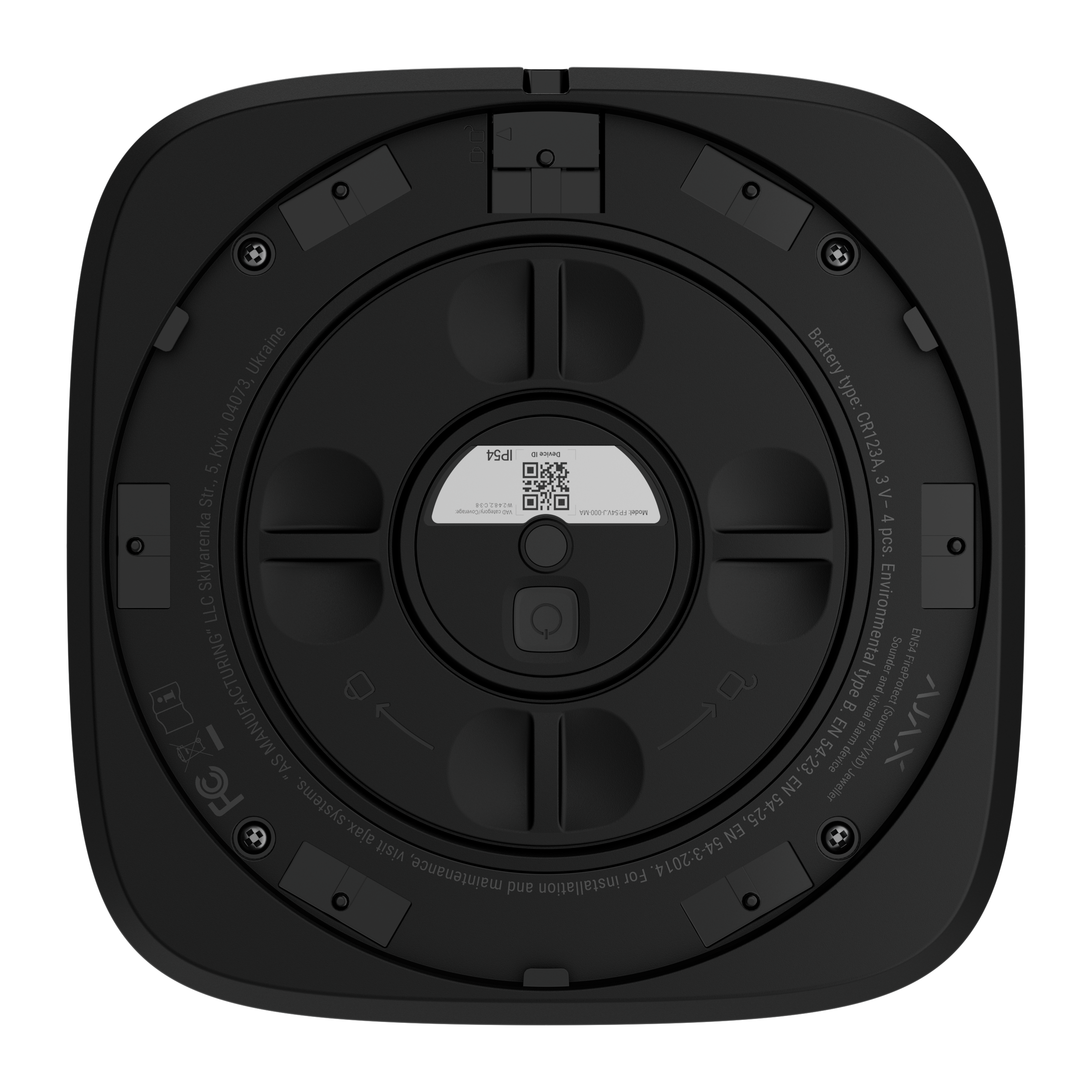 Ajax-Fire EN54 FireProtect (Sounder/VAD) schwarz Detailansicht Bild 6 | EPS