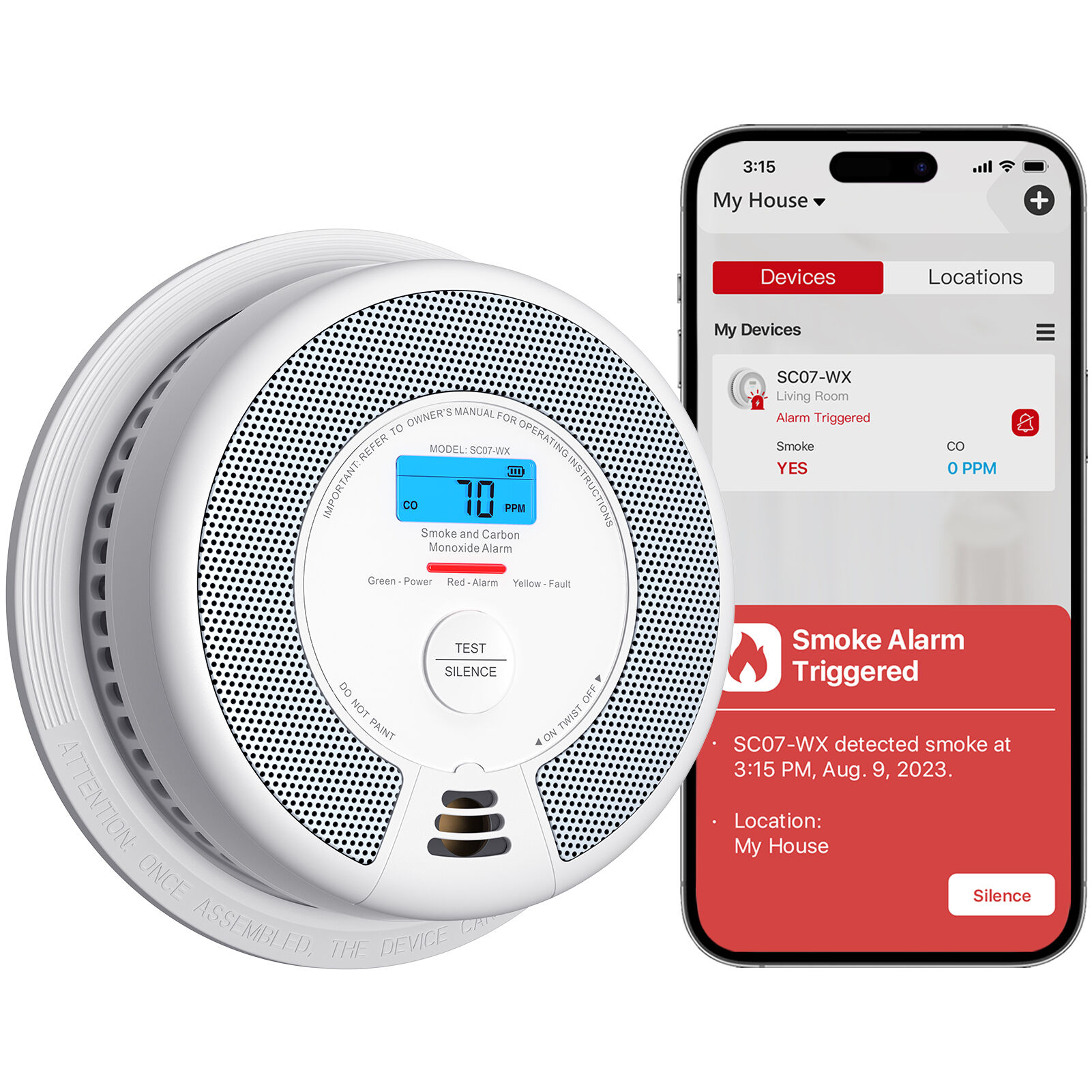 X-Sense SC07-WX WLAN Rauch- & CO-Melder mit App X-Sense SC07-WX WLAN Rauch- & CO-Melder mit App