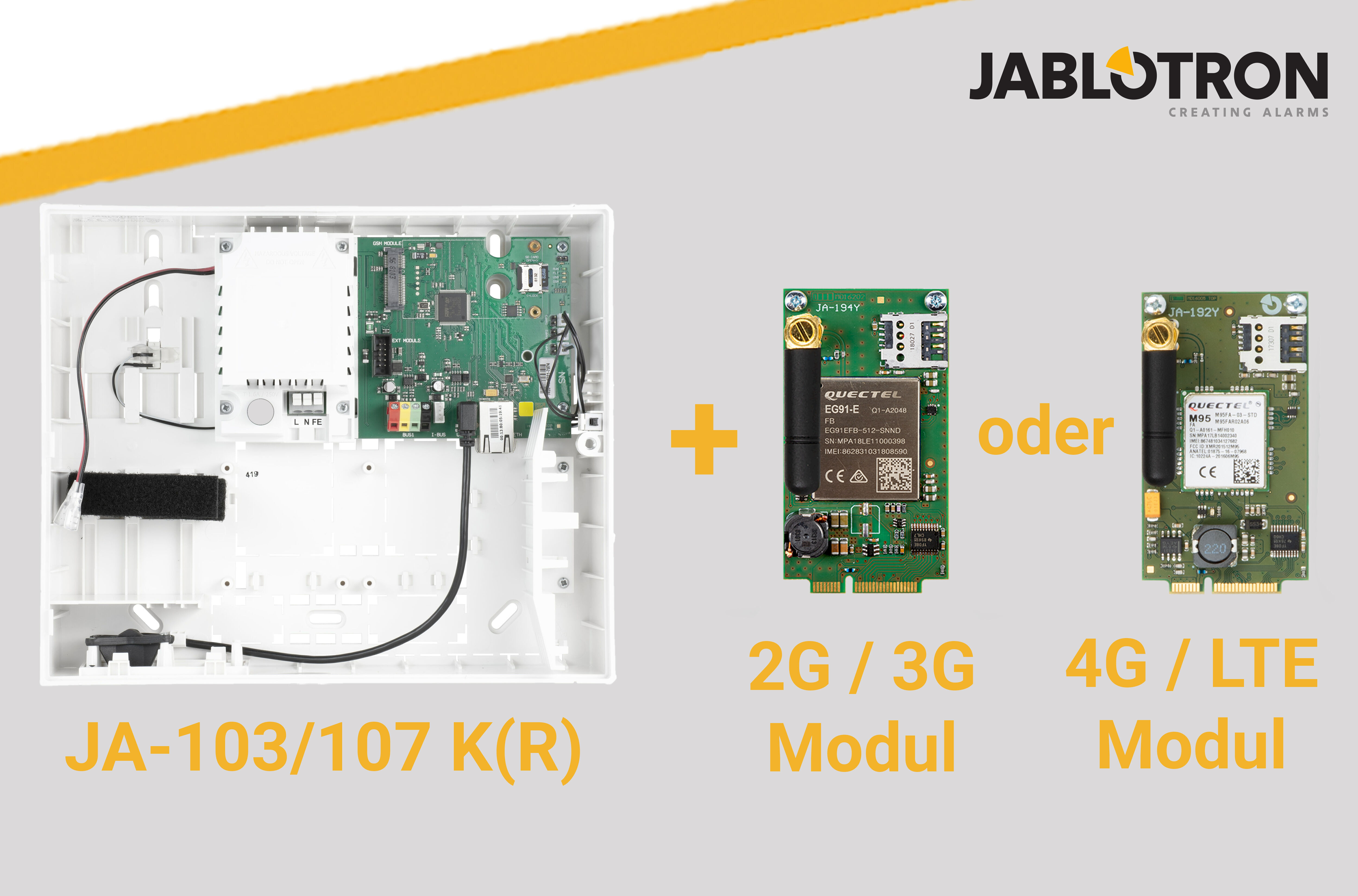 Jablotron JA-103K Zentrale vom Gefahrenmeldesystem inklusive LAN-Übertragungsgerät Detailansicht Bild 3 | EPS