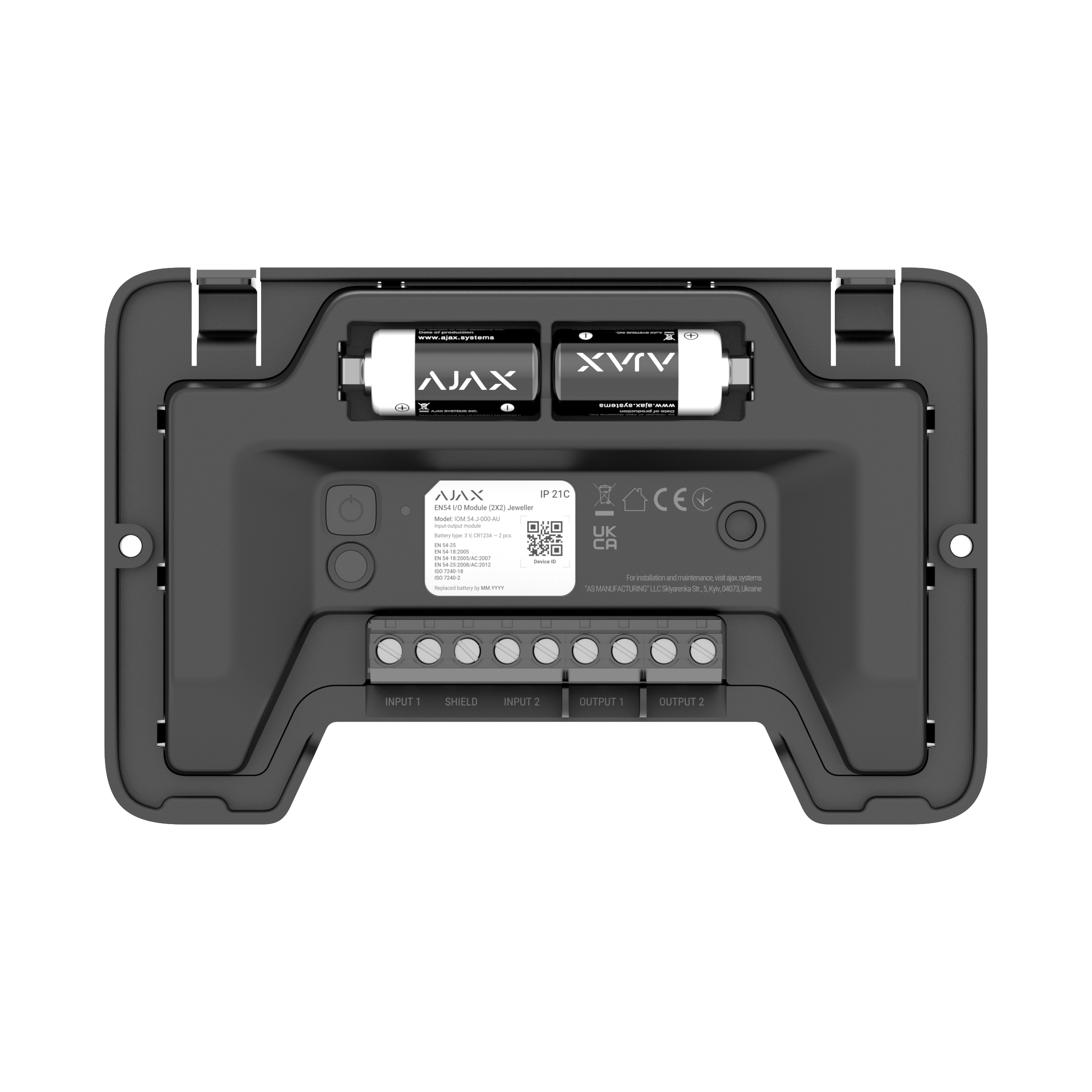 EN54 I/O Module (2X2) schwarz EN54 I/O Module (2X2) schwarz