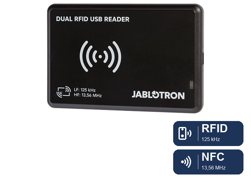 Jablotron_JA-191T_RFID-NFC_Badge.png JA-191T Duales RFID-USB-Lesegerät
