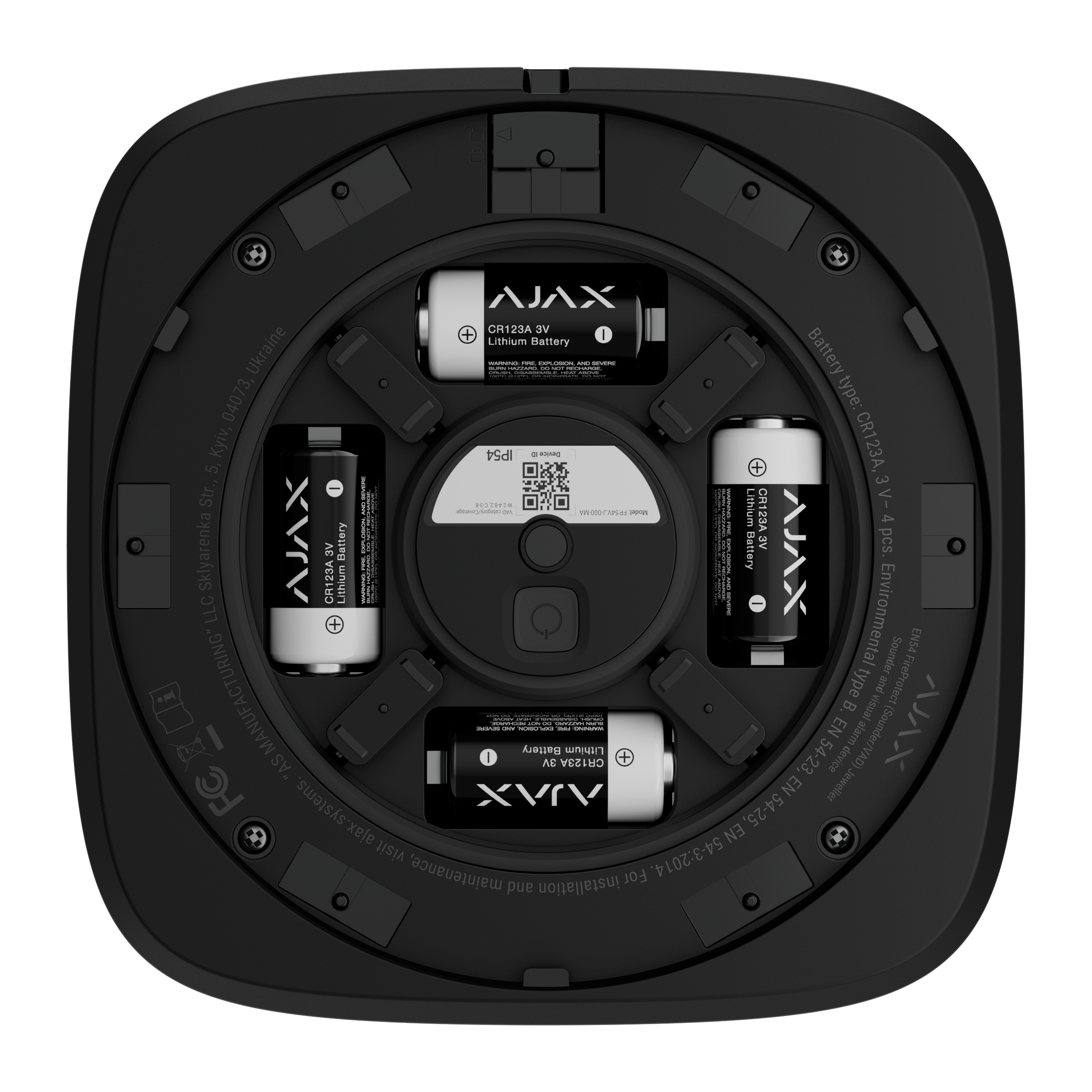 Ajax-Fire EN54 FireProtect (Sounder/VAD) schwarz Detailansicht Bild 2 | EPS
