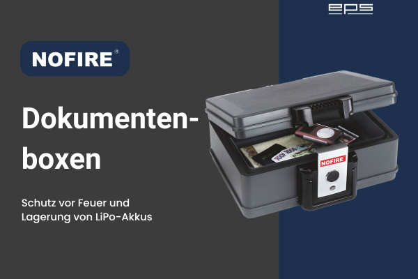 NOFIRE-Dokumentenboxen: Brandschutz für LiPo-Akkus und wichtige Dokumente NOFIRE NOFIRE-Dokumentenboxen: Brandschutz für LiPo-Akkus und wichtige Dokumente | EPS Vertrieb