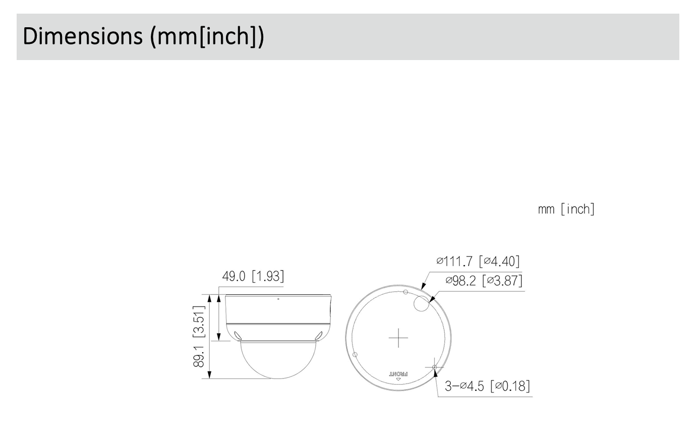 Dahua WizSense 2MP Smart Dual Light Dome IP-Kamera 2.8 mm Dahua WizSense 2MP Smart Dual Light Dome IP-Kamera 2.8 mm