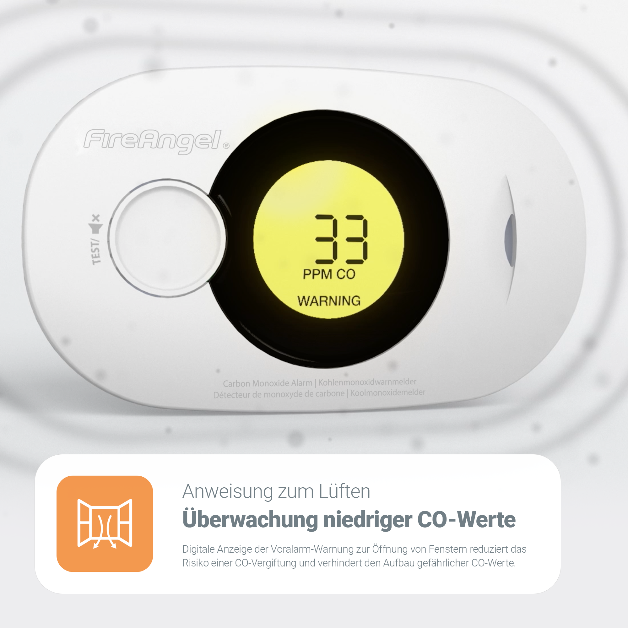 FireAngel FA-3322-EUX10 Digitaler Kohlenmonoxidwarnmelder Detailansicht Bild 19 | EPS