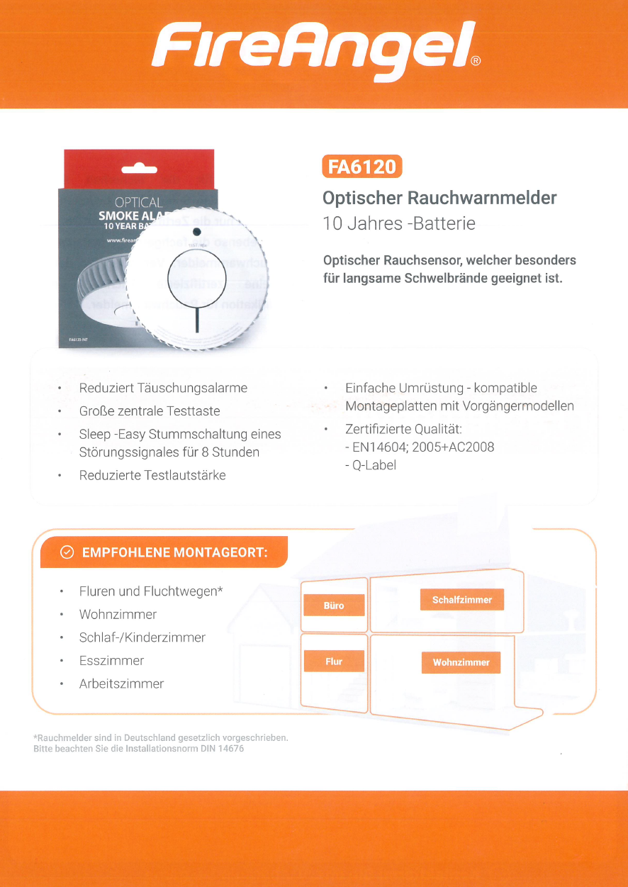 FireAngel Flyer FA-6120-INT Seite, Text, Werbung, Plakat