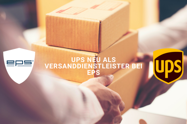 UPS neu als Versanddienstleister bei EPS Kiste, Karton, Paket, Lieferung des Pakets