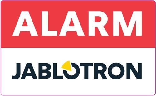 Aufkleber "Alarm Jablotron" 80 x 50 mm Aufkleber "Alarm Jablotron" 80 x 50 mm