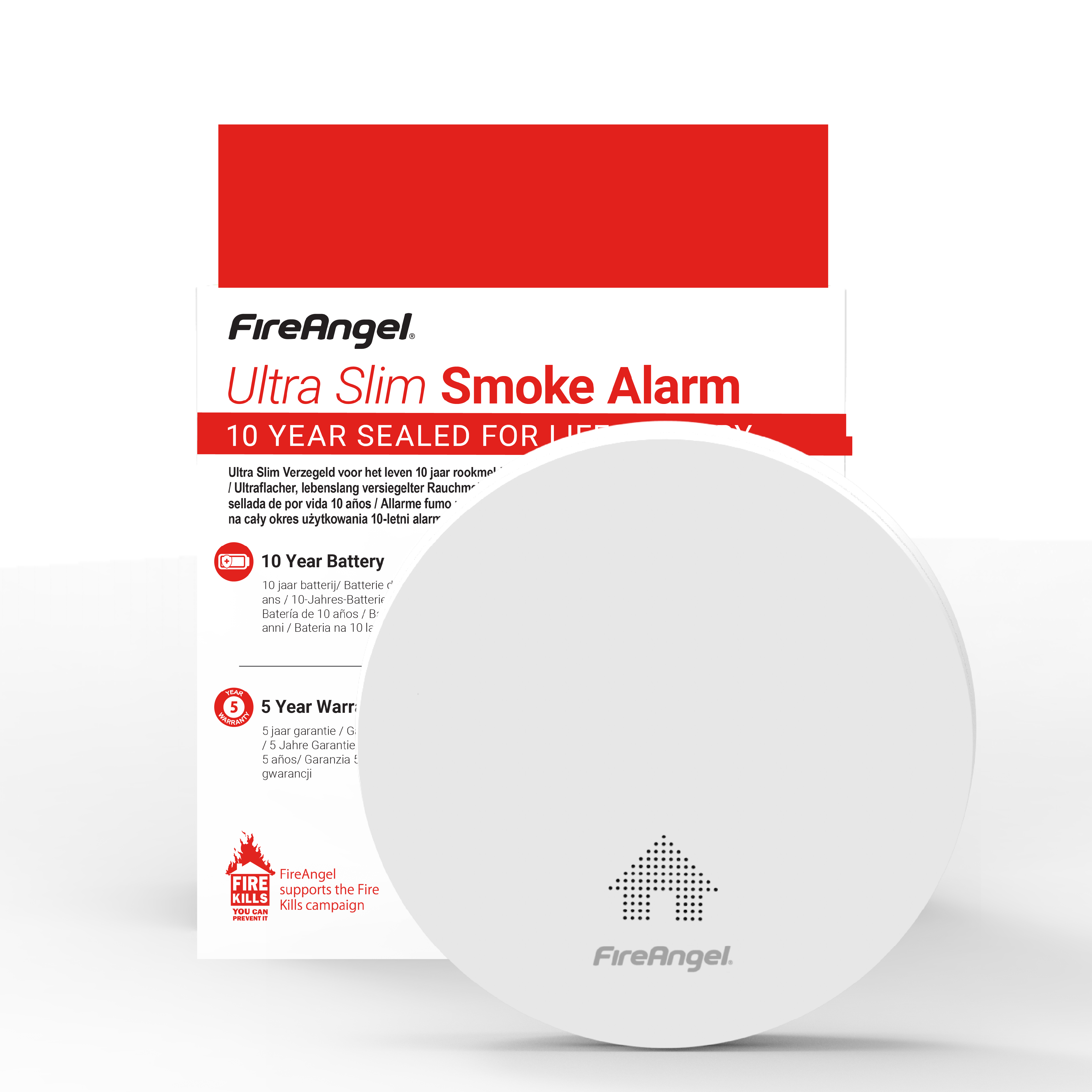 FireAngel FA-6629S-EUX10 Ultra-Slim 10-Jahres-Rauchmelder Detailansicht Bild 3 | EPS