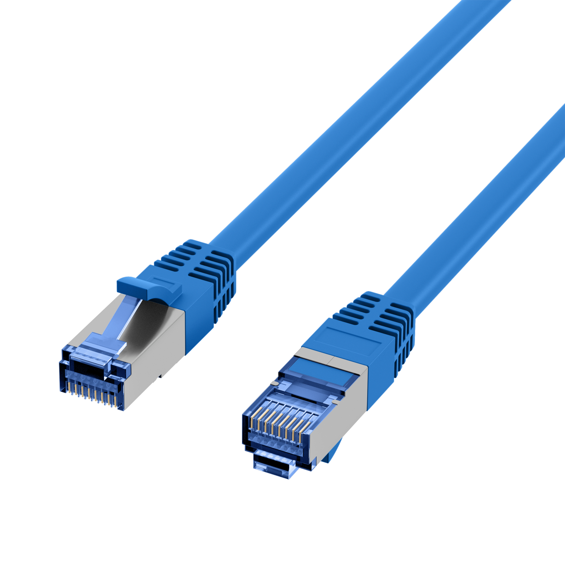 EPS RJ45 Patchkabel Cat.6A S/FTP TPE Cat.7 Rohkabel blau 1m EPS RJ45 Patchkabel Cat.6A S/FTP TPE Cat.7 Rohkabel blau 1m Detailansicht Bild 4 | EPS