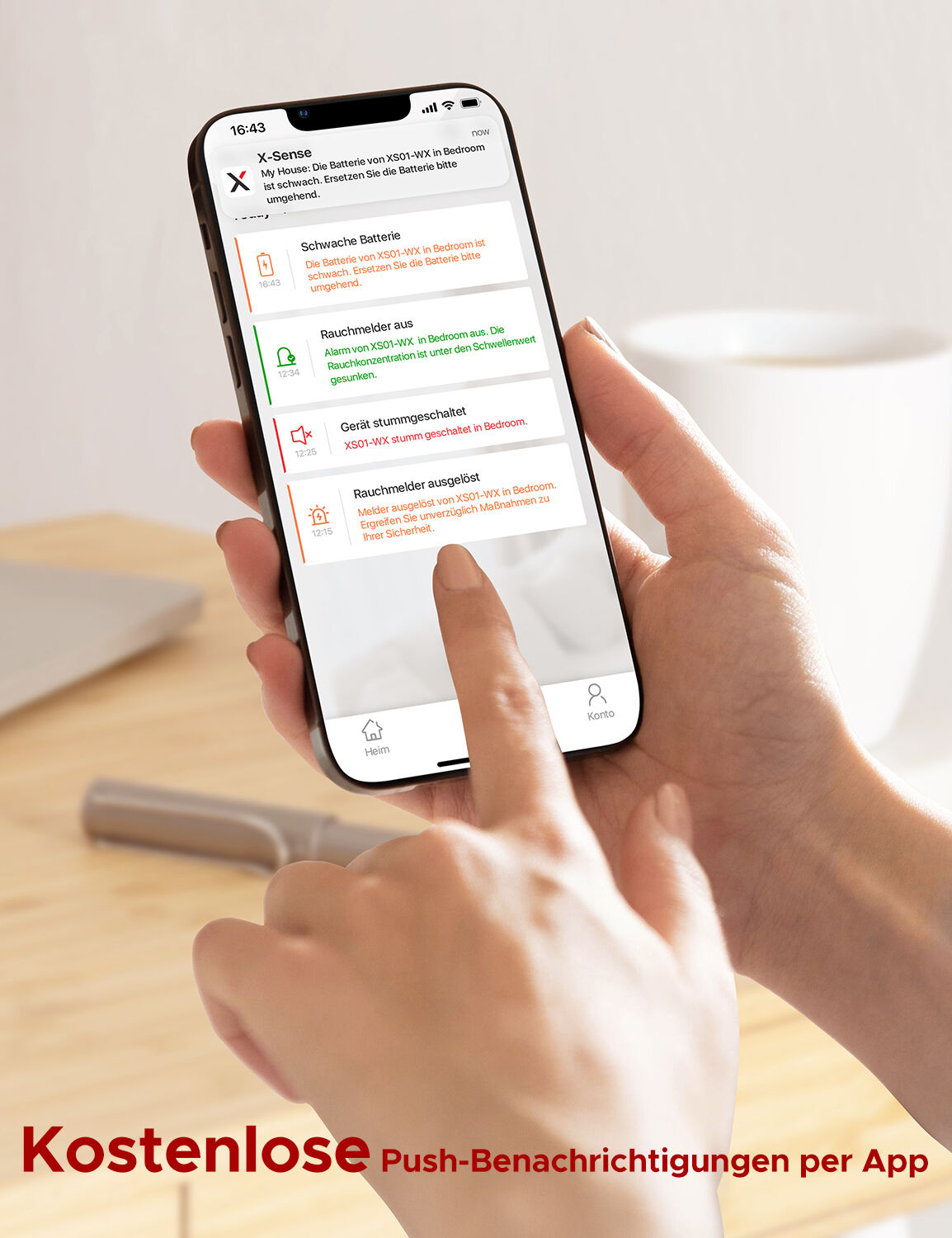 X-Sense XS01-WX WLAN-Rauchmelder, App-Steuerung X-Sense XS01-WX WLAN-Rauchmelder, App-Steuerung