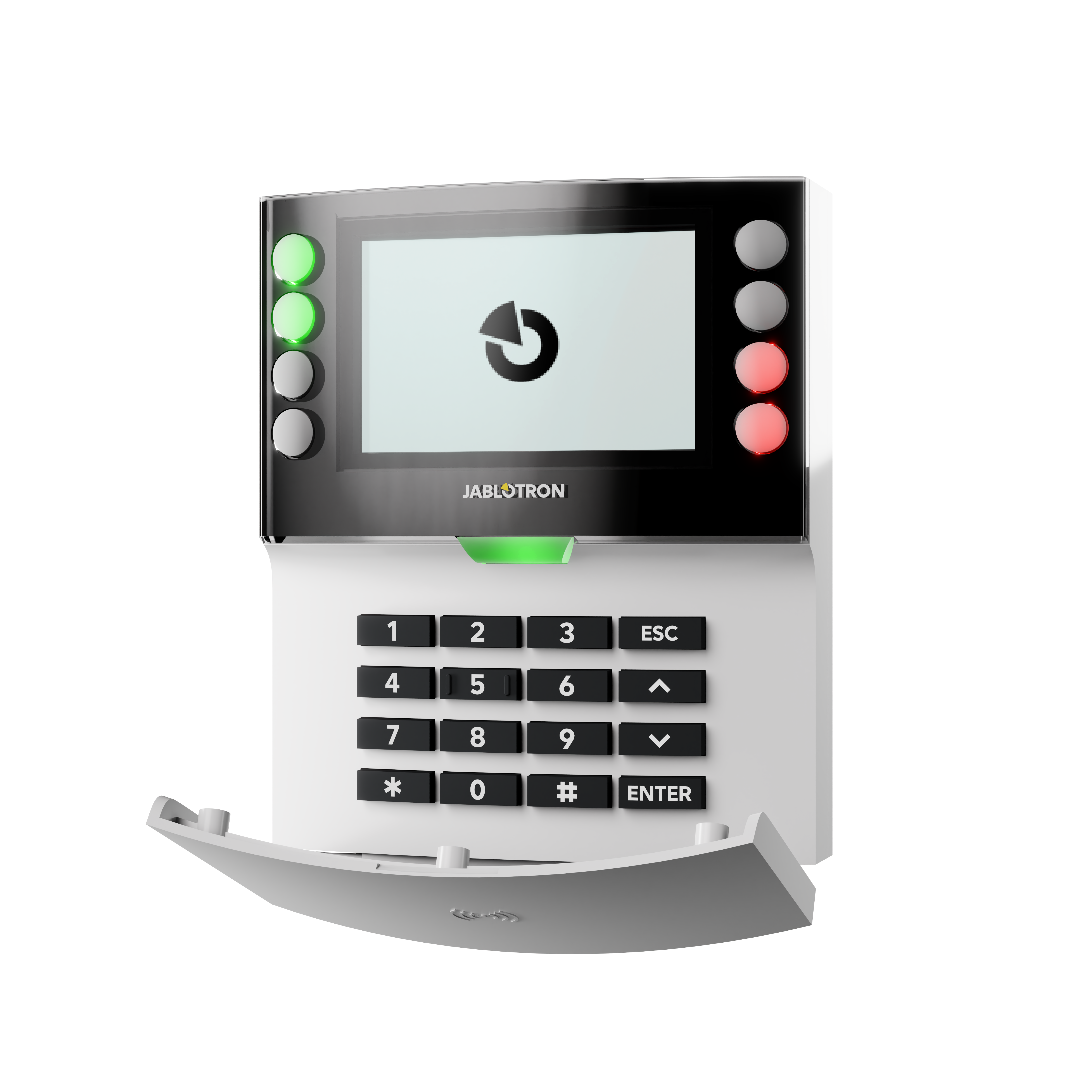 JA-155E Kabellose Viersegment-Tastatur mit Display und RFID-Leser JA-115E Bus-Viersegmenttastatur mit Display und RFID-Leser