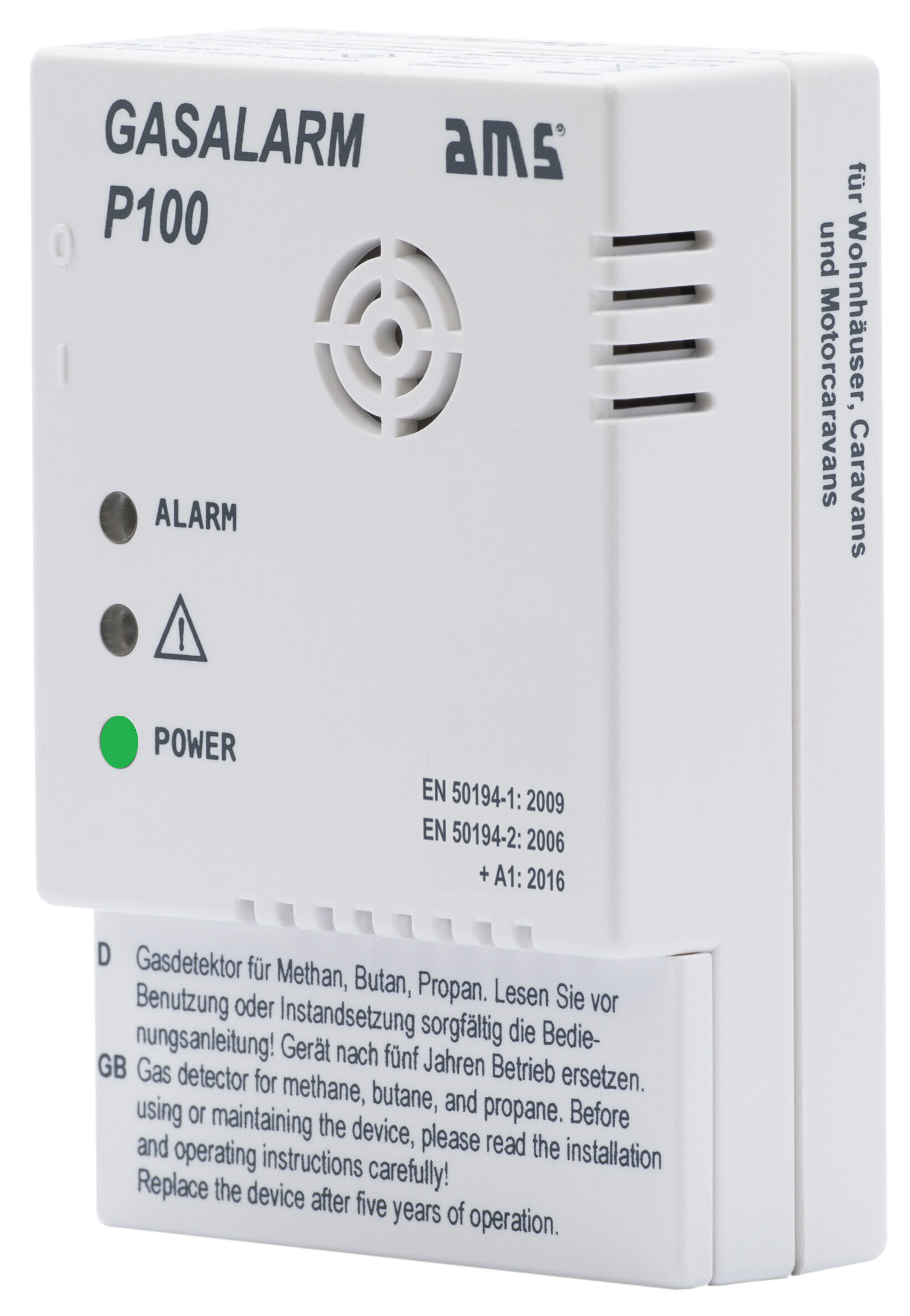 AMS Gas Alarm P100 Gasmelder 12V Detailansicht Bild 2 | EPS