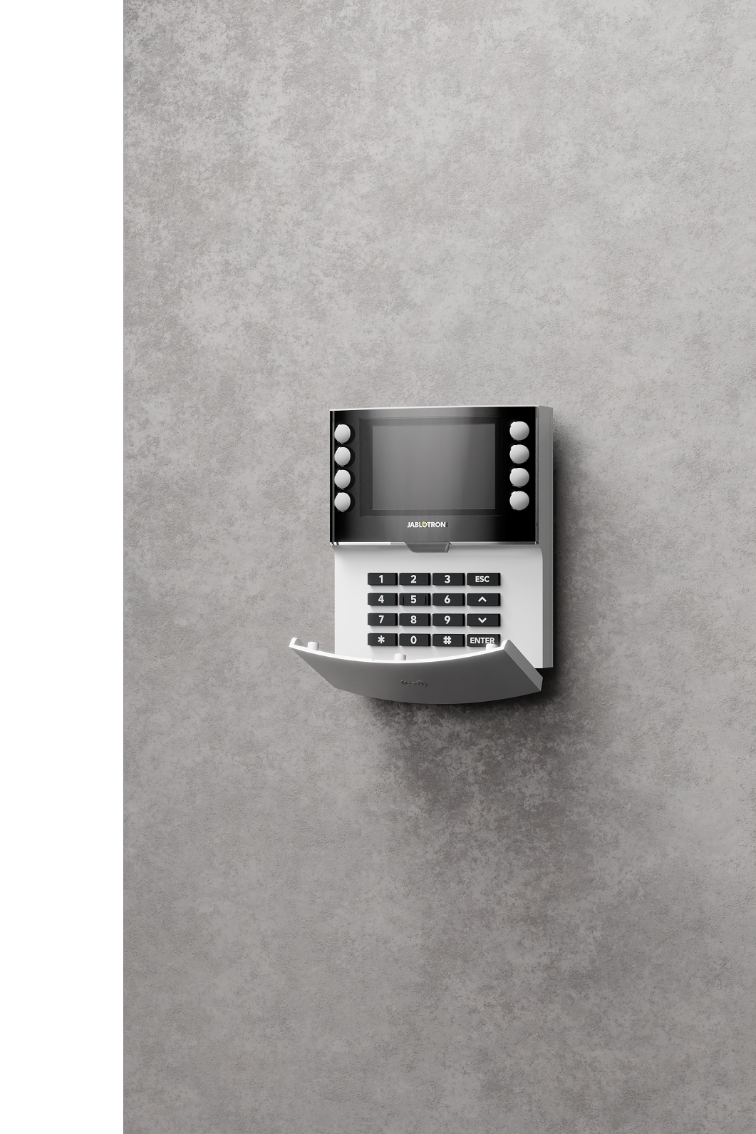 Jablotron JA-115E Bus-Viersegmenttastatur mit Display und RFID-Leser Detailansicht Bild 3 | EPS