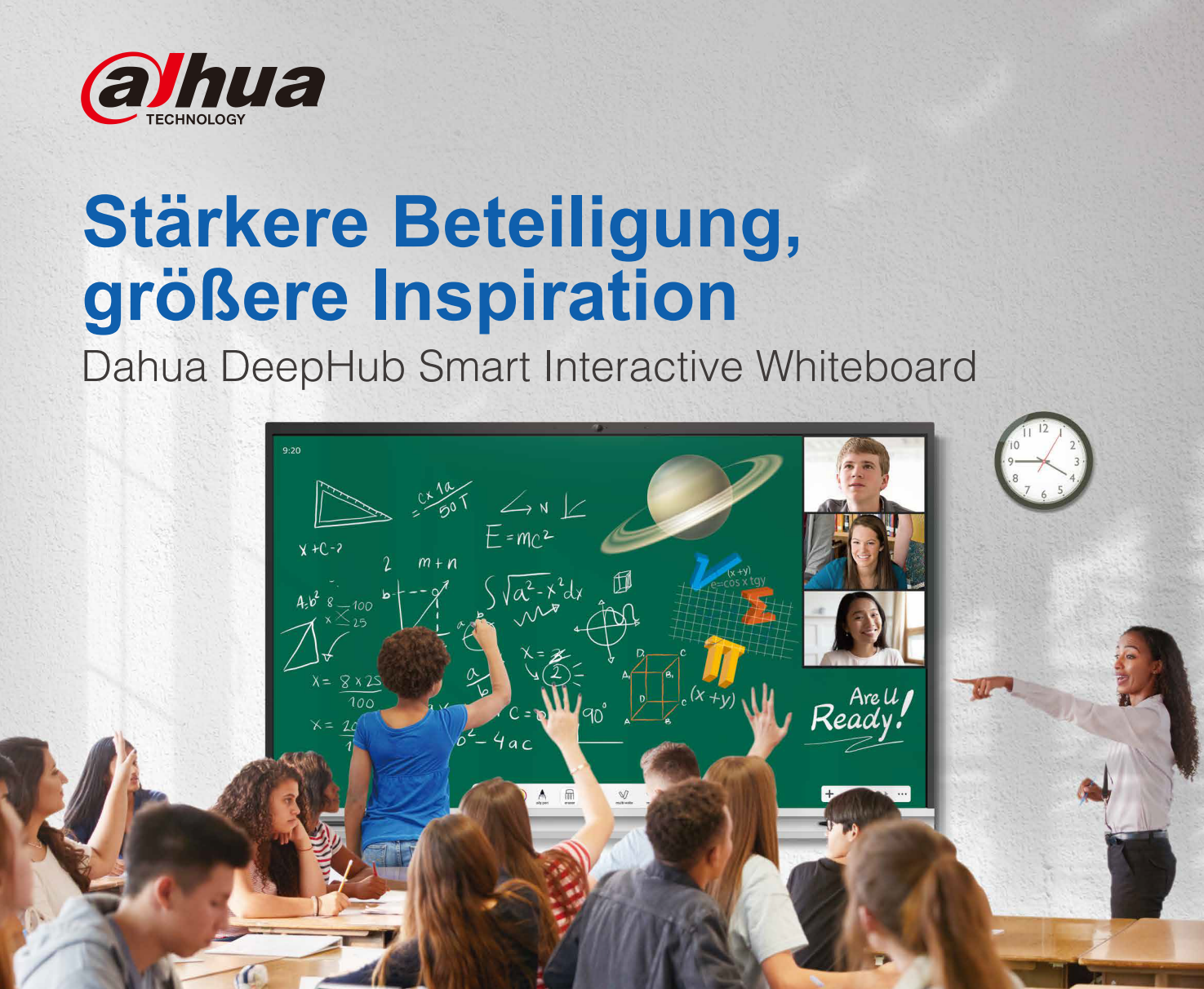 Flyer: Dahua DeepHub Smart Interactive Whiteboard Flyer: Dahua DeepHub Smart Interactive Whiteboard, Person, Architektur, Gebäude, Schule