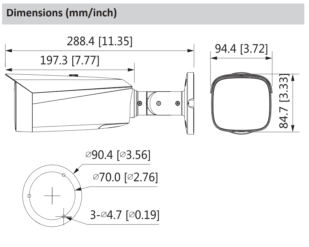 Dahua D-IPC-HFW5849T1P-ASE-LED-0360B Dahua D-IPC-HFW5849T1P-ASE-LED-0360B Detailansicht Bild 3 | EPS