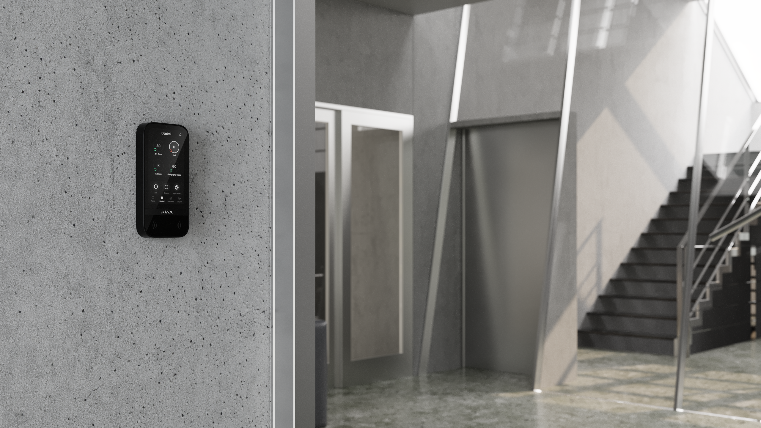 Ajax KeyPad TouchScreen Schwarz Detailansicht Bild 3 | EPS