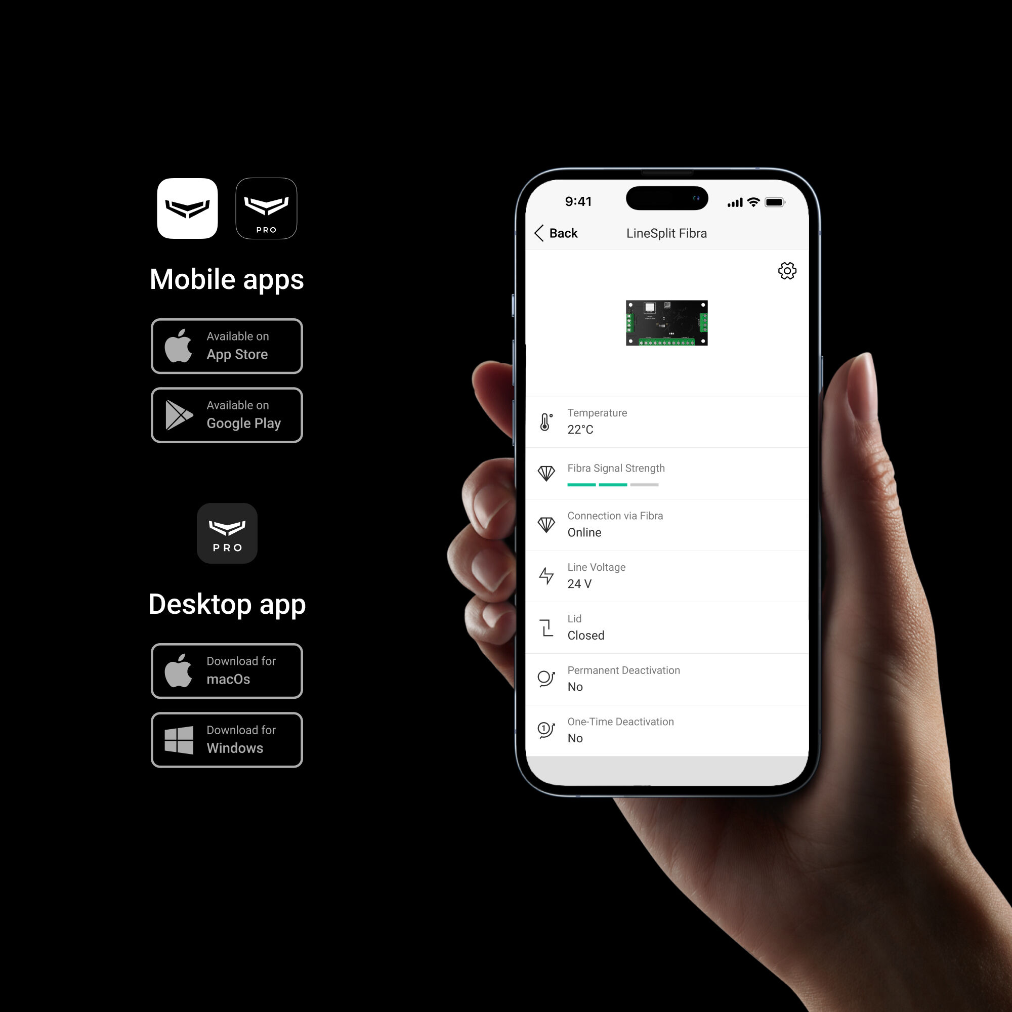 Ajax Superior LineSplit Fibra Detailansicht Bild 4 | EPS