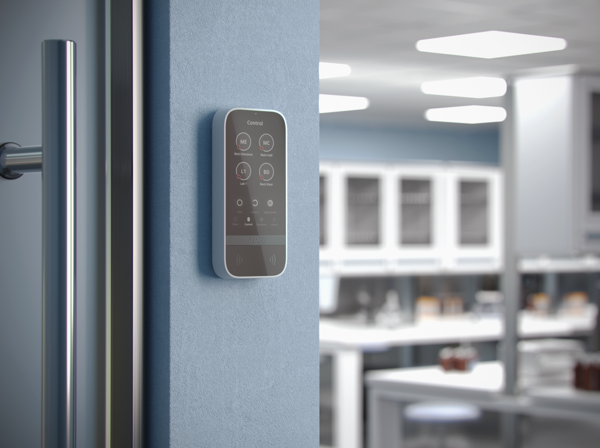 Ajax Superior KeyPad TouchScreen G3 Jeweller Weiß Detailansicht Bild 3 | EPS