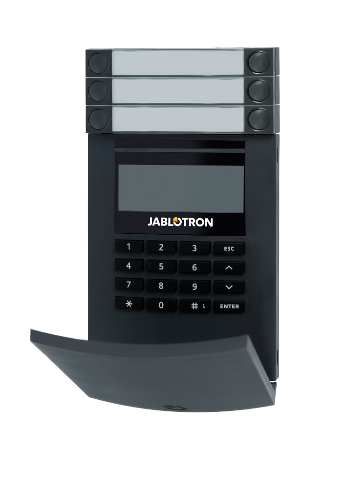 Jablotron JA-114E-AN Buszugangsmodul mit Display, Tastatur und RFID - anthrazit Detailansicht Bild 4 | EPS