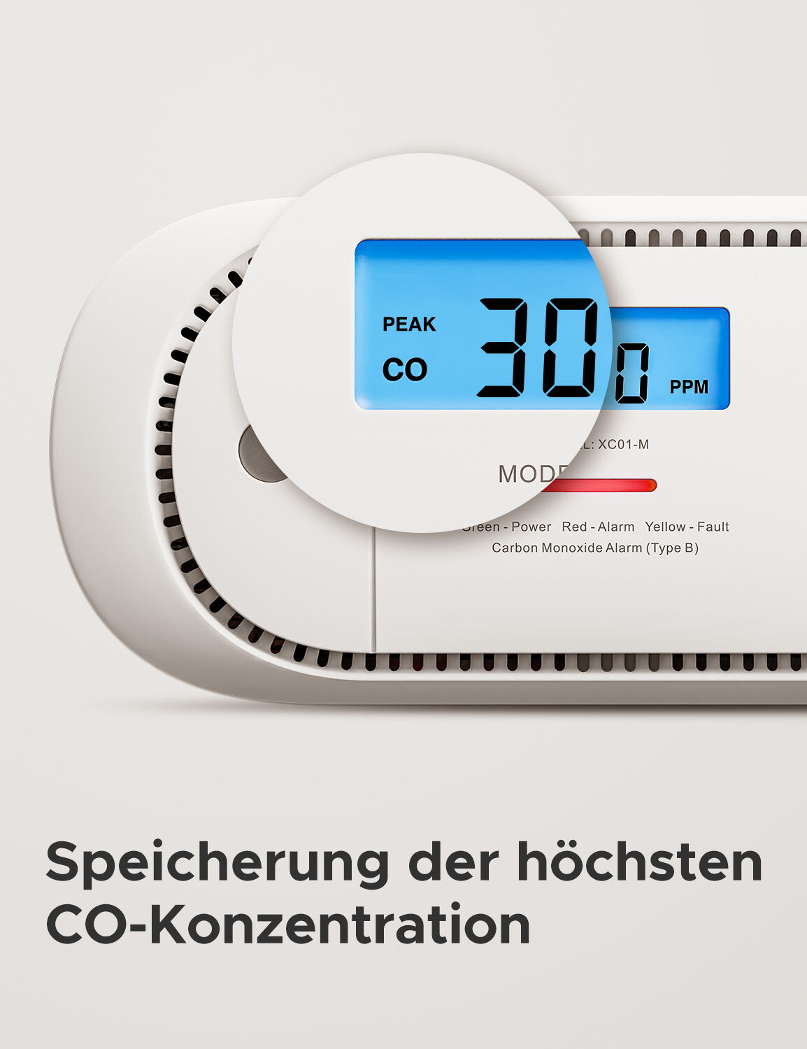 X-Sense XC01-M Funk-CO-Melder mit App & LCD