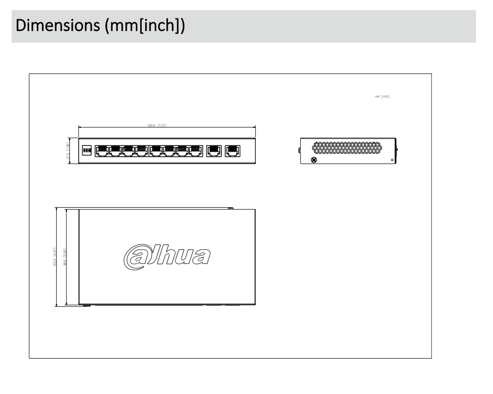 Dahua D-CS4010-8GT-110-V2 Detailansicht Bild 3 | EPS