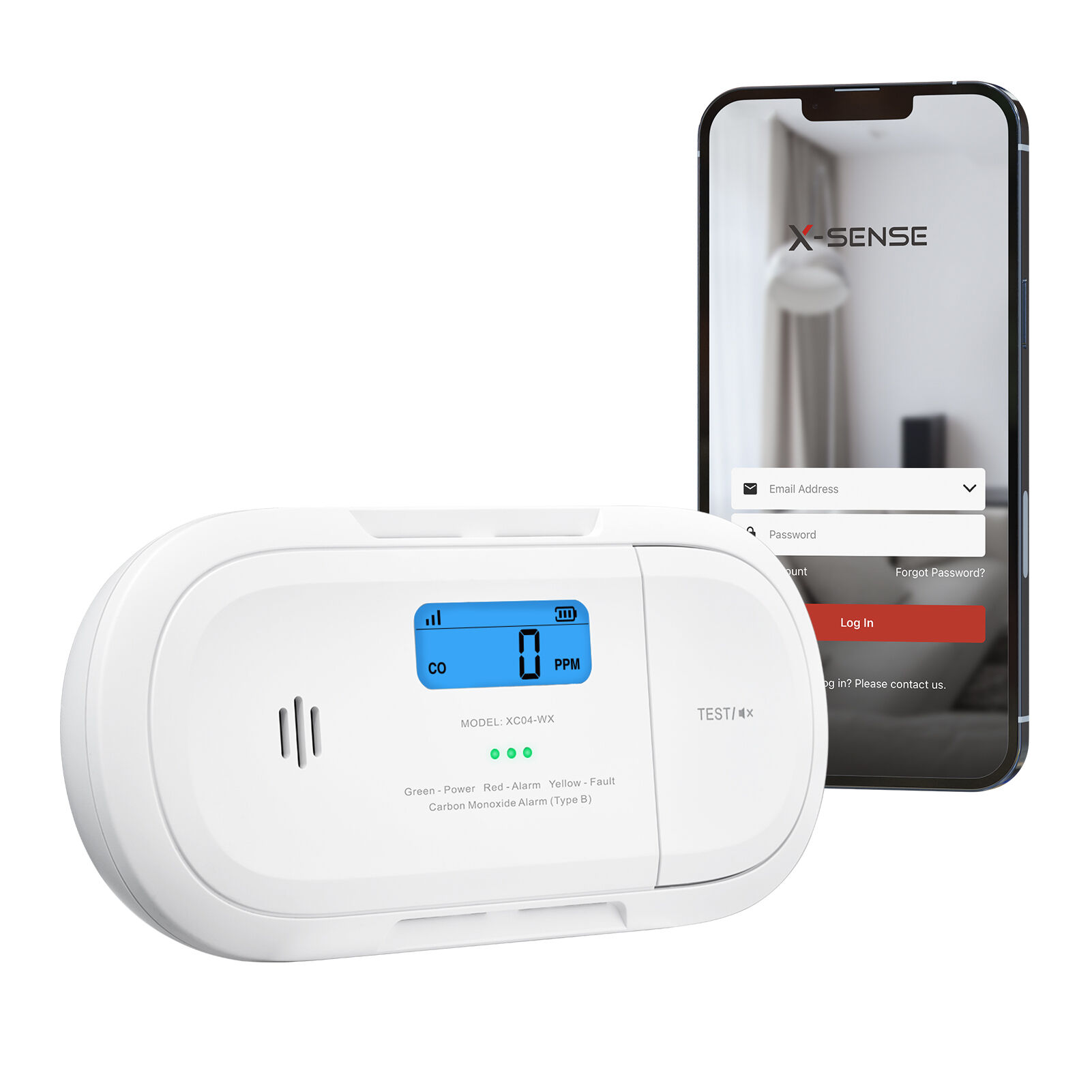 X-Sense XC04-WX WLAN-CO-Melder mit App & LCD X-Sense XC04-WX WLAN-CO-Melder mit App & LCD