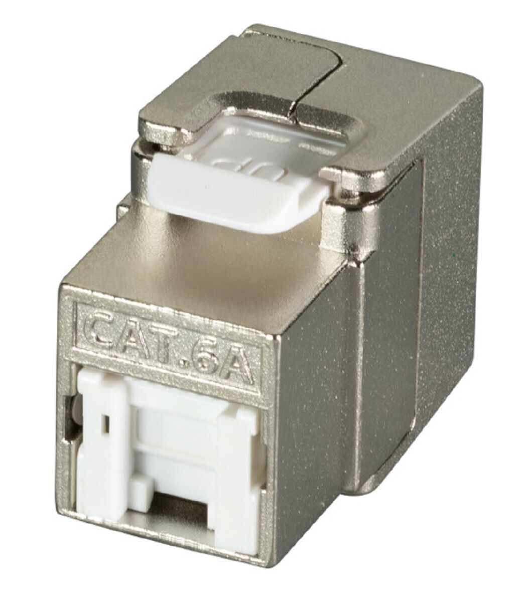 RJ45 Shortbody Keystone STP, Cat.6A 500MHz mit integriertem Shutter RJ45 Shortbody Keystone STP, Cat.6A 500MHz mit integriertem Shutter