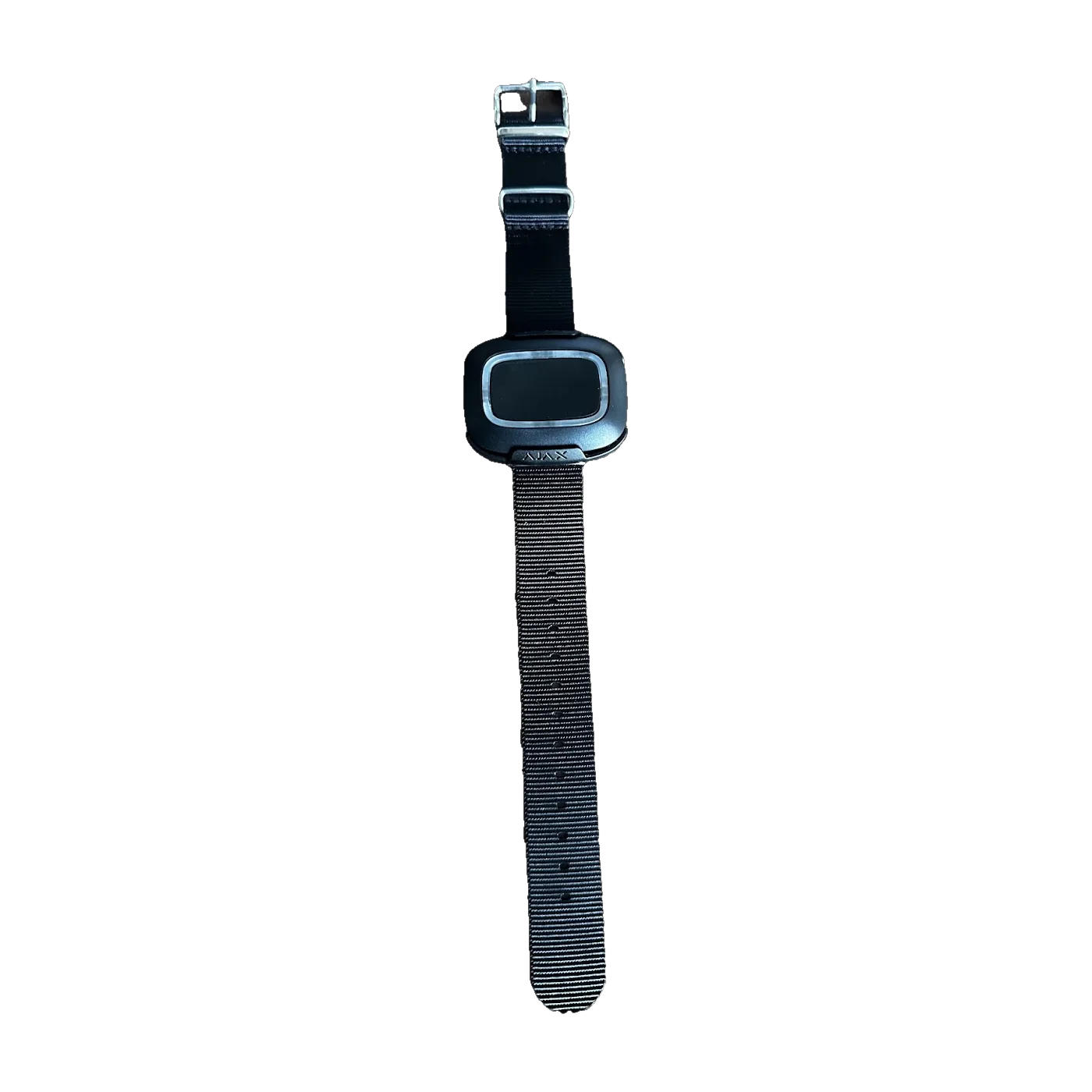 ajax-button-halterung-armband-trageband-01.webp Button mit Armband Schwarz - Funk Notfallknopf