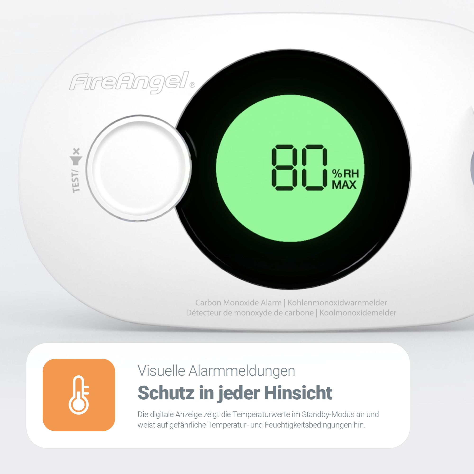 FireAngel FA-3322-EUX10 Digitaler Kohlenmonoxidwarnmelder Detailansicht Bild 11 | EPS