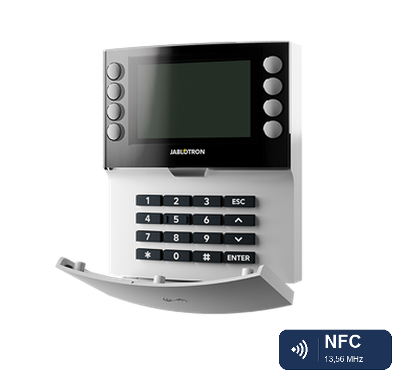 JA-155E-NFC Funk-Tastatur mit Display und NFC - weiß