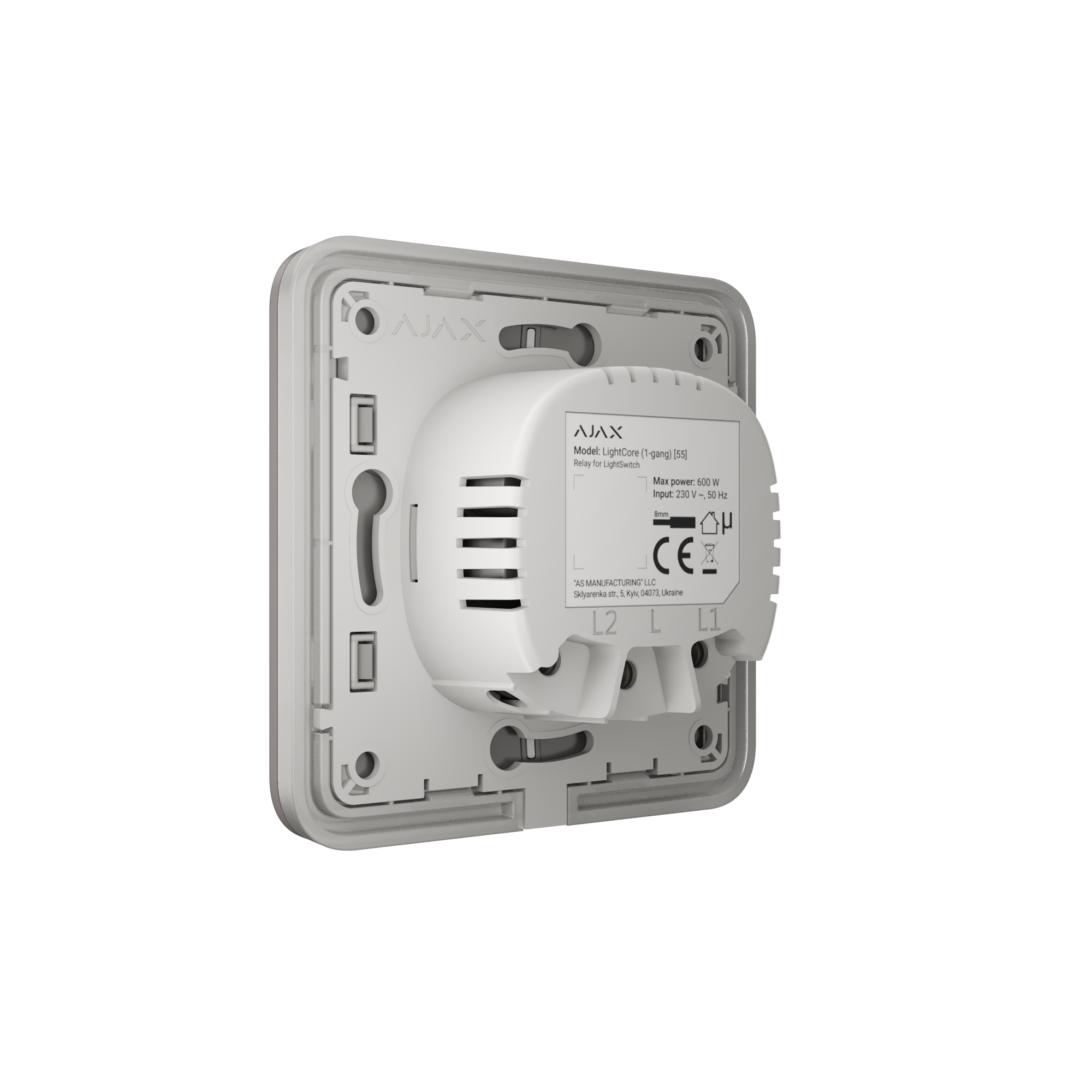 SoloButton (2-gang) Grau