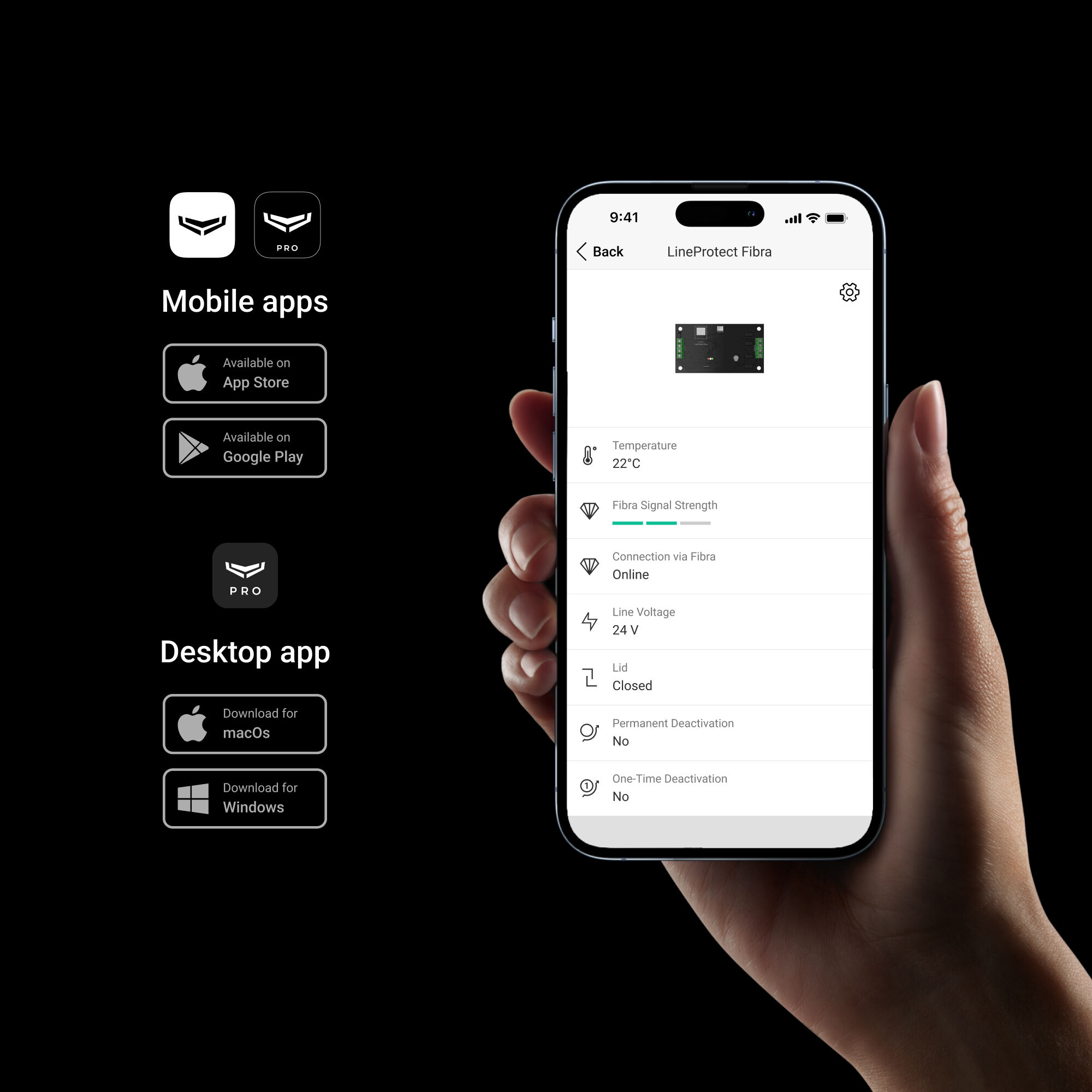 Ajax Superior LineProtect Fibra Detailansicht Bild 4 | EPS