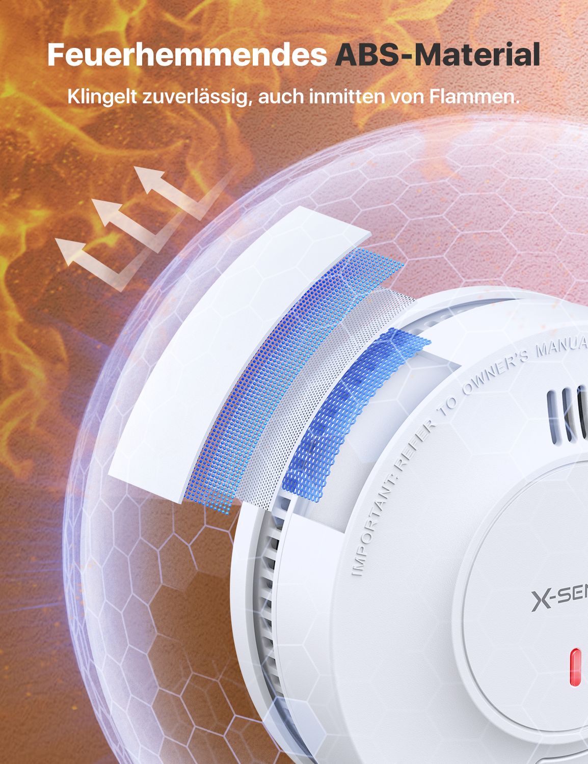 X-Sense SD19 Rauchmelder, 10-Jahres-Batterie