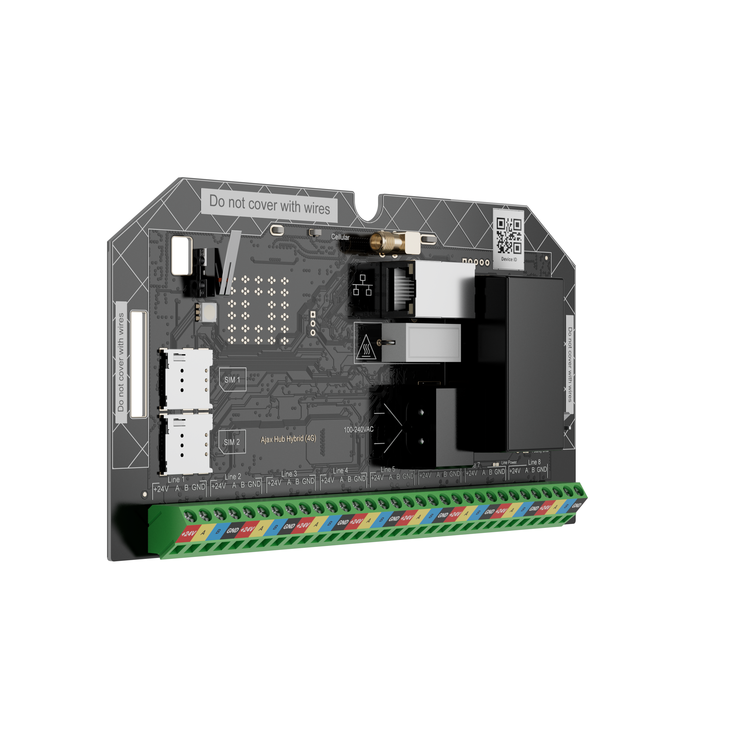 Ajax Superior Hub Hybrid (4G) (without casing) Ajax Superior Hub Hybrid (4G) (without casing) Detailansicht Bild 3 | EPS