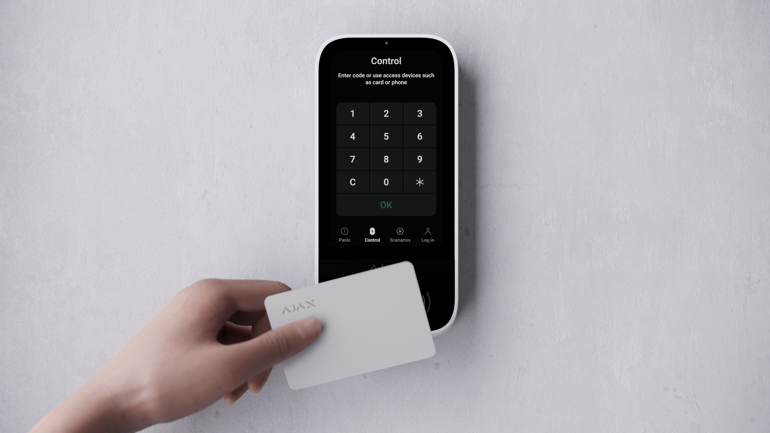 KeyPad TouchScreen Weiß