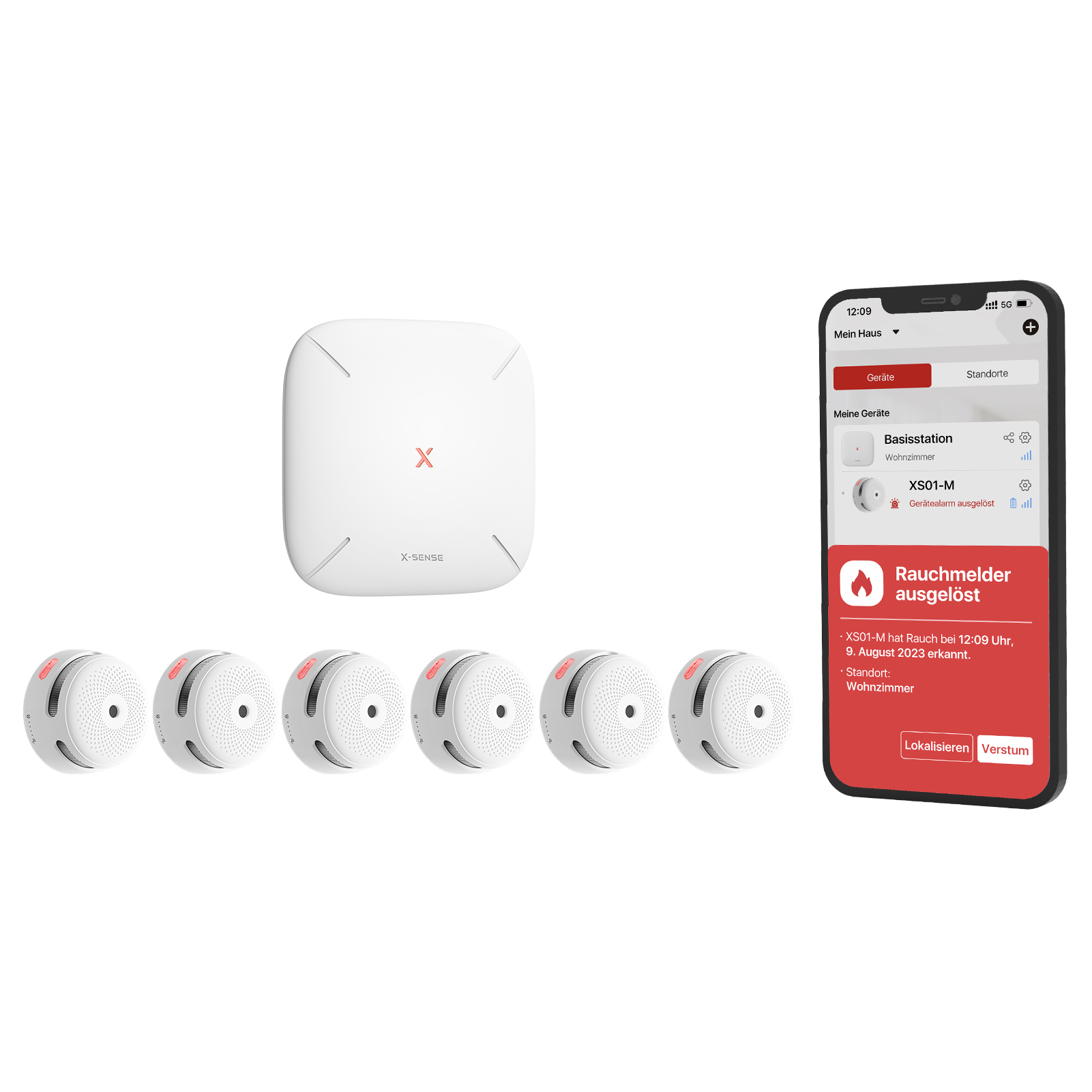 X-Sense FS61 Funk-Rauchmelder-Set 6+1 mit Gateway X-Sense FS61 Funk-Rauchmelder-Set 6+1 mit Gateway