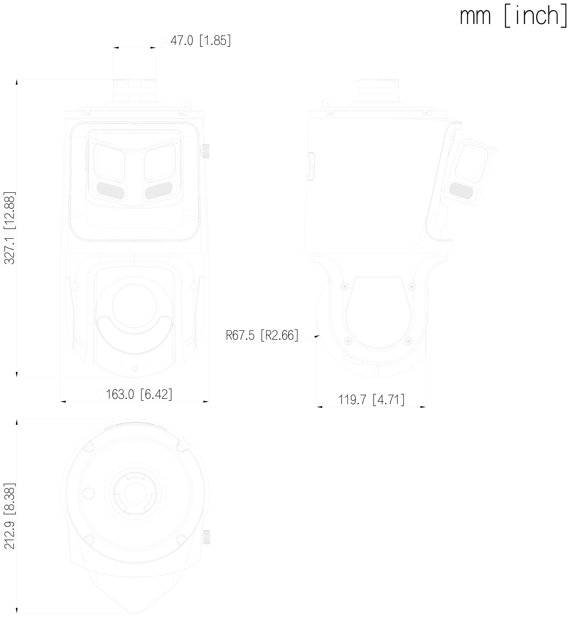 D-SDT4E425-8P-MB-A-PV1-0280 8+4MP 25x X-Spans PTZ-Kamera