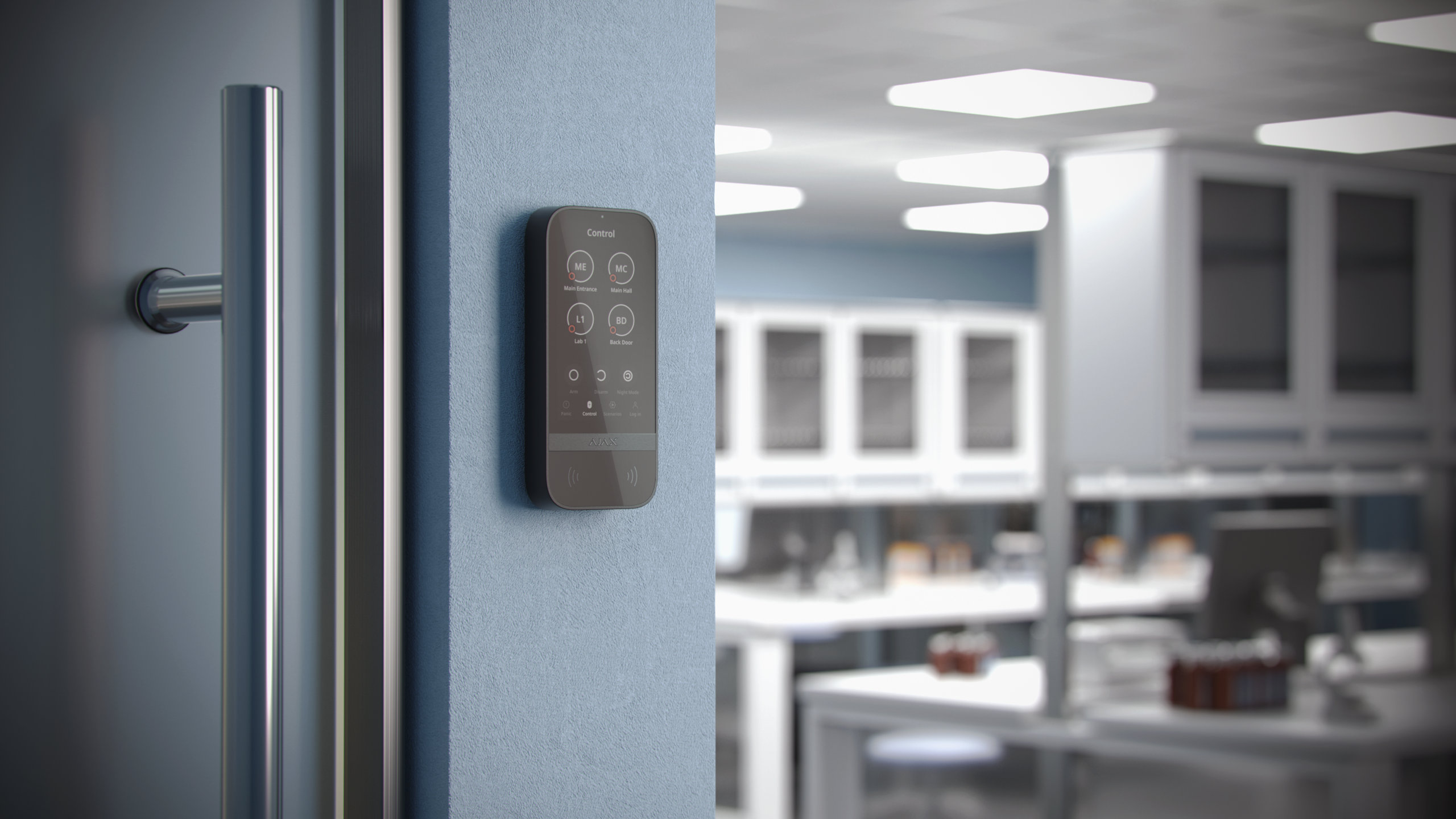 Superior KeyPad TouchScreen Fibra Schwarz