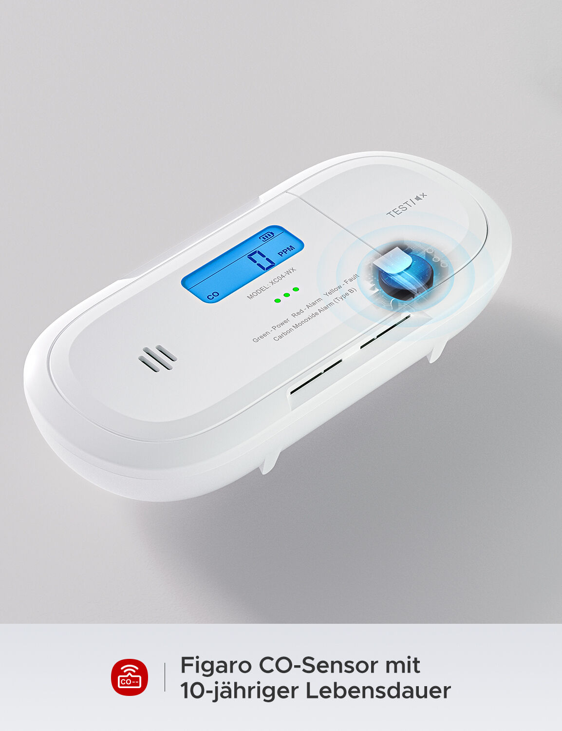 X-Sense XC04-WX WLAN-CO-Melder mit App & LCD