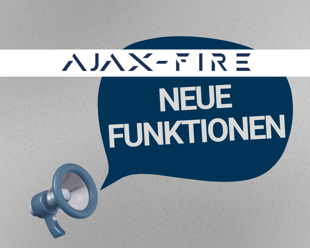 Neue Funktionen für die AJAX-FIRE Funk-Brandwarnanlage